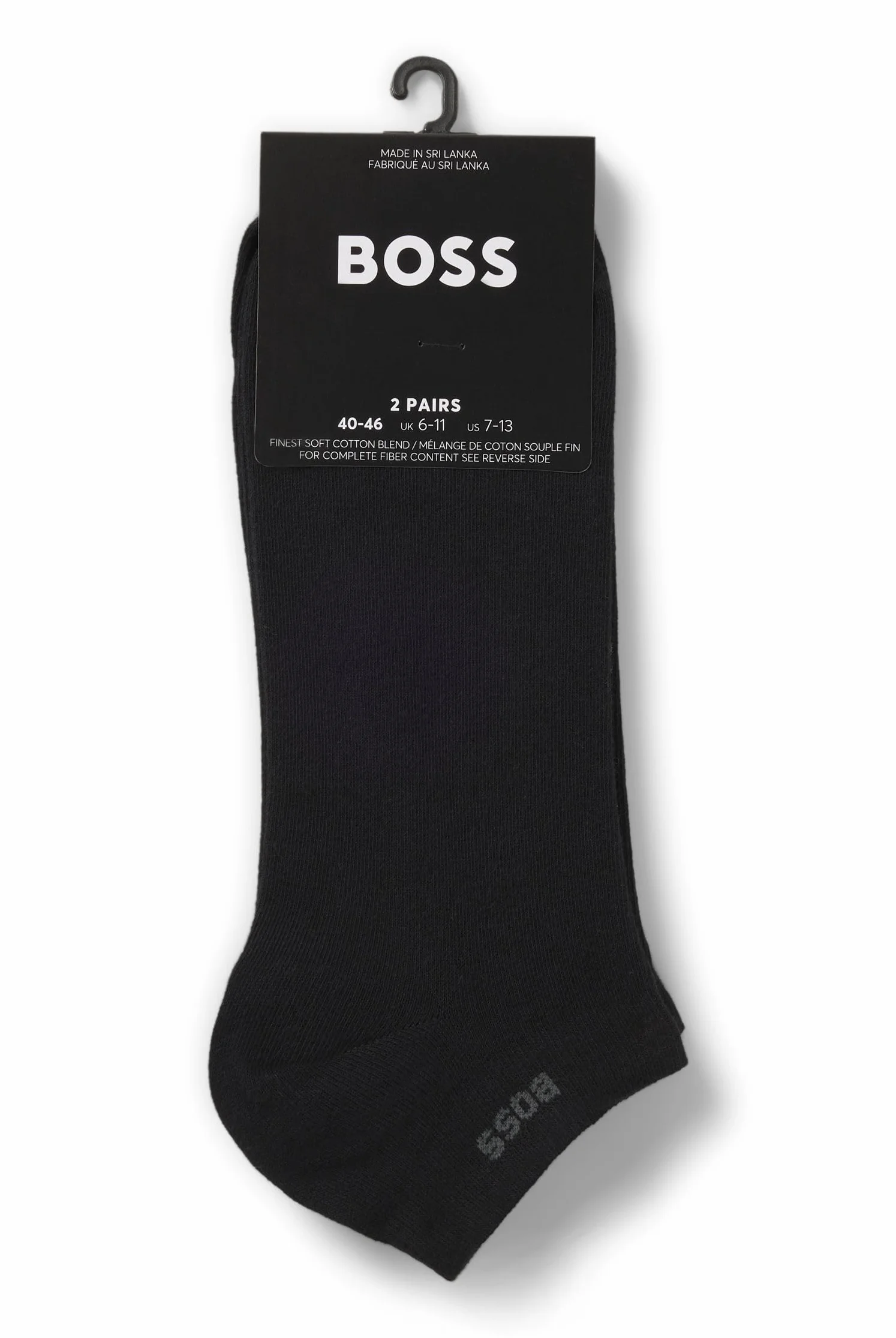 BOSS Męskie skarpety do sneakersów, Business Socks AS Uni CC 2 pary, -001 Black, 39-42 EU