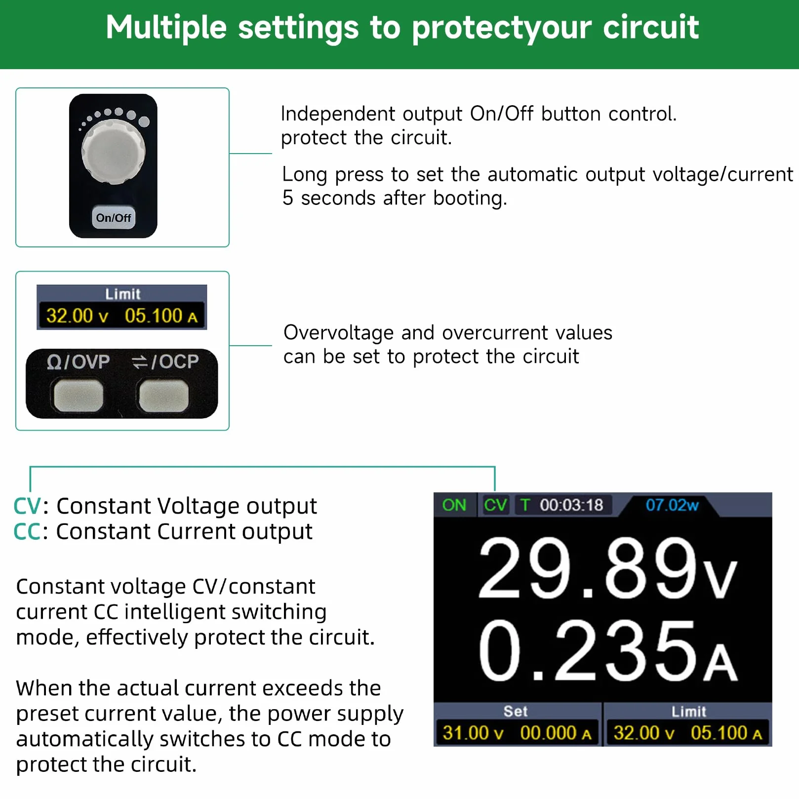 OWON SPM6103 Programowalny zasilacz DC 0-60V 0-10A 300W 4 1/2-cyfrowy multimetr