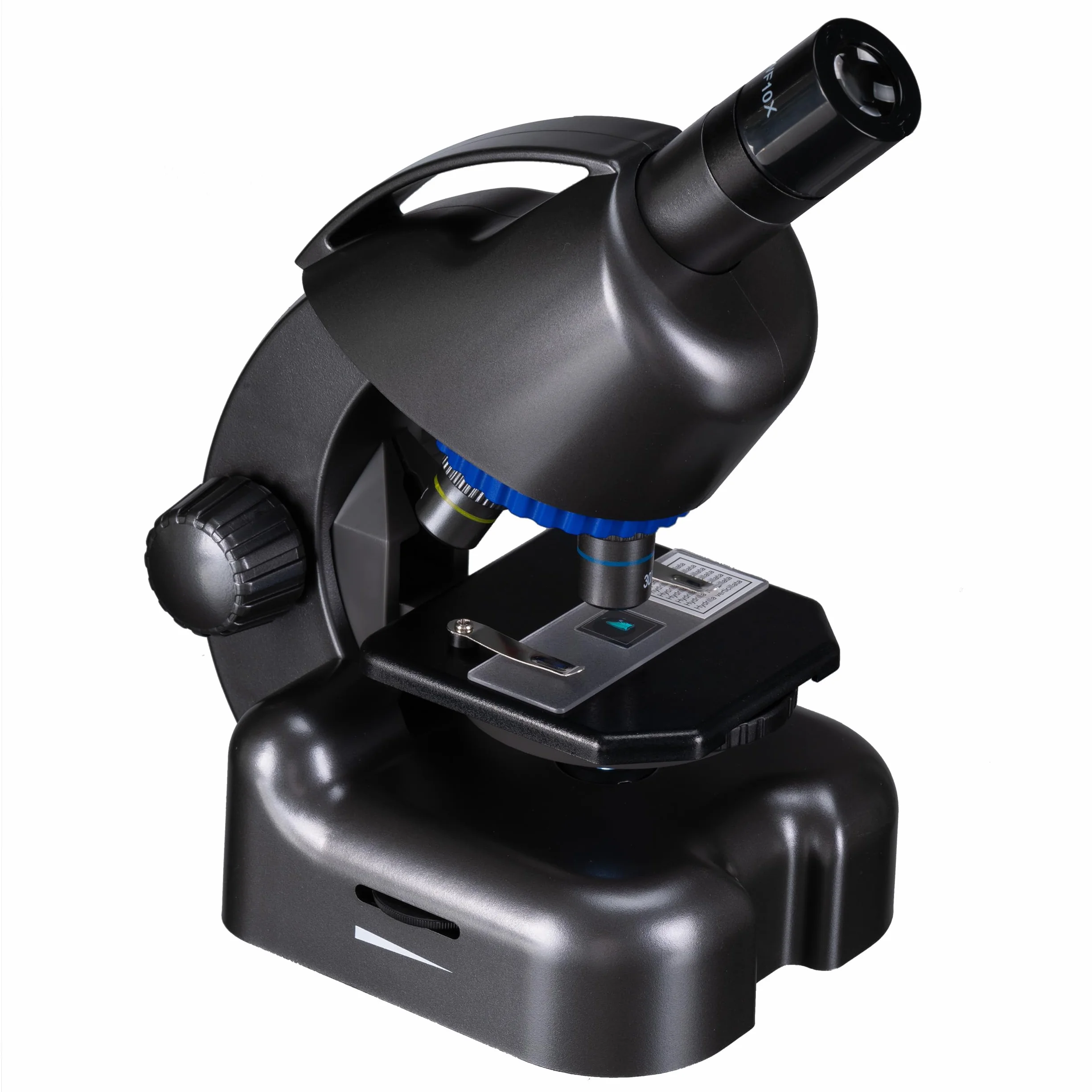 Bresser Mikroskop Junior CM-04 100x900x, mikroskop dziecięcy od 6 lat, oświetlenie LED, uchwyt na smartfon, zestaw eksperymentalny, zasilany bateriami