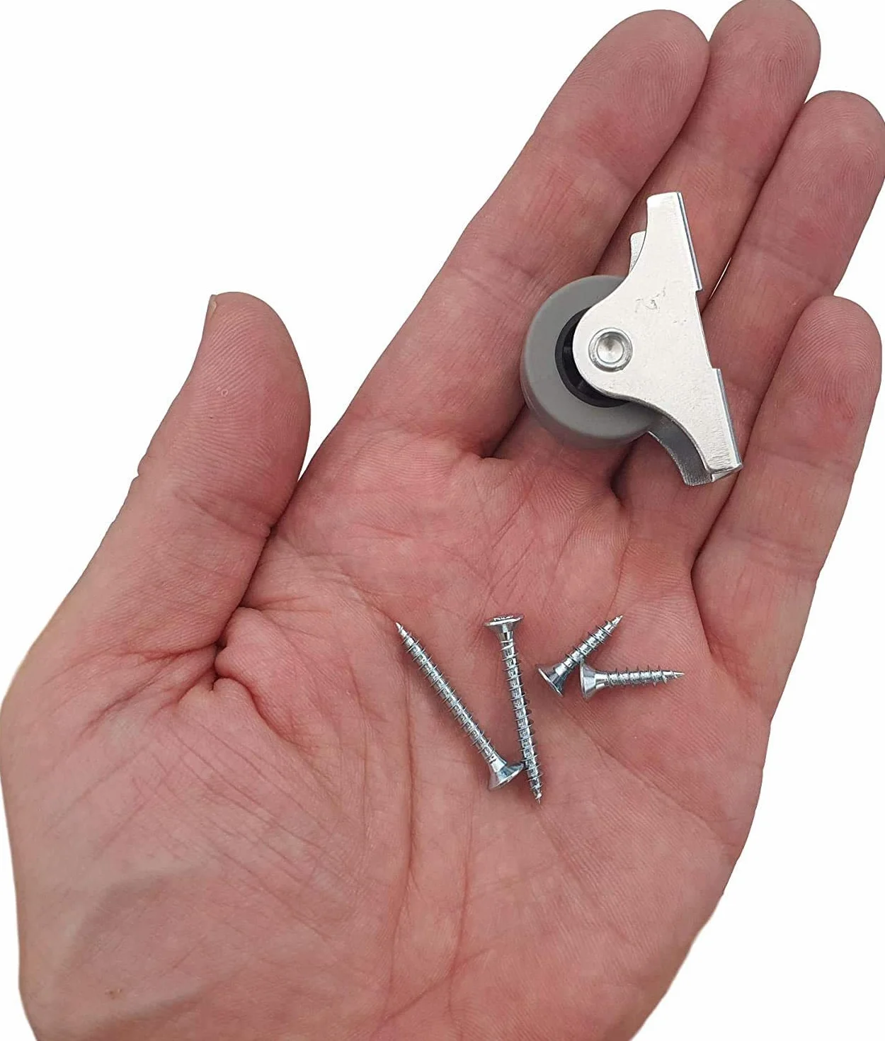 (4 sztuki) 25 mm miękka guma i plastikowe kółko z metalową płytką ze śrubami urządzenie meblowe w jedną stronę (4)