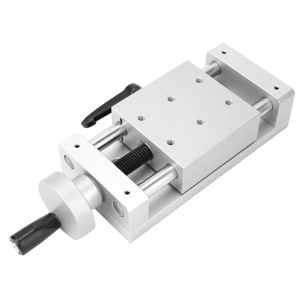Ręczne sanki liniowe, stop aluminium, wysoka dokładność, krzyż liniowy, stół szynowy liniowy 80 x 80 mm, szeroko stosowany w maszynach produkcyjnych, urządzeniach inspekcyjnych itp. (50 mm)