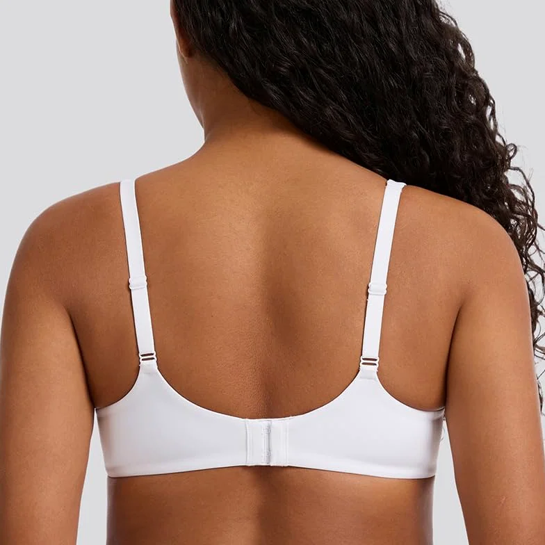 MELENECA Biustonosz Minimizer z Dekoltem w Serek (V-neck) — z Fisbiną, Plus Size, Plunge, Bez Wypełnienia, Bezszwowy (T-shirt)
