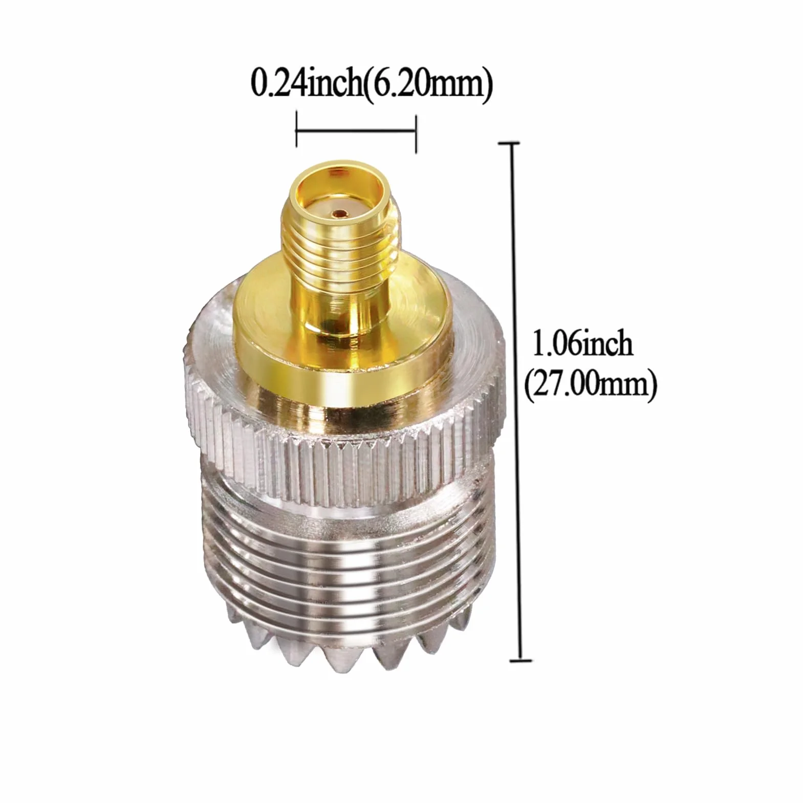 TUOLNK Sma Adapter UHF PL-259 żeńska do SO239 żeńska CB radiowa 2szt