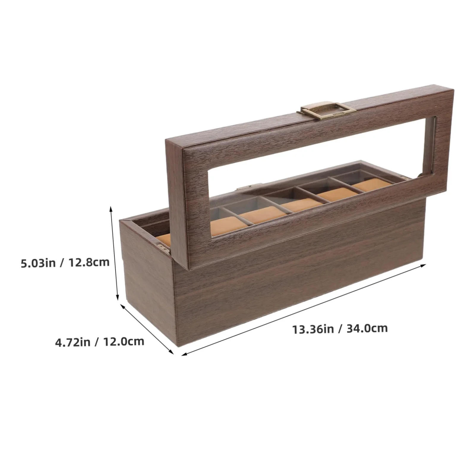 Healvian Retro Drewniana Szkatułka Zegarki i Biżuterię z Podwójną Warstwą Miejscami Zegarki i Miękkimi Welwetowymi Poduszkami Organizer Bransoletki dla Mężczyzn i Kobiet