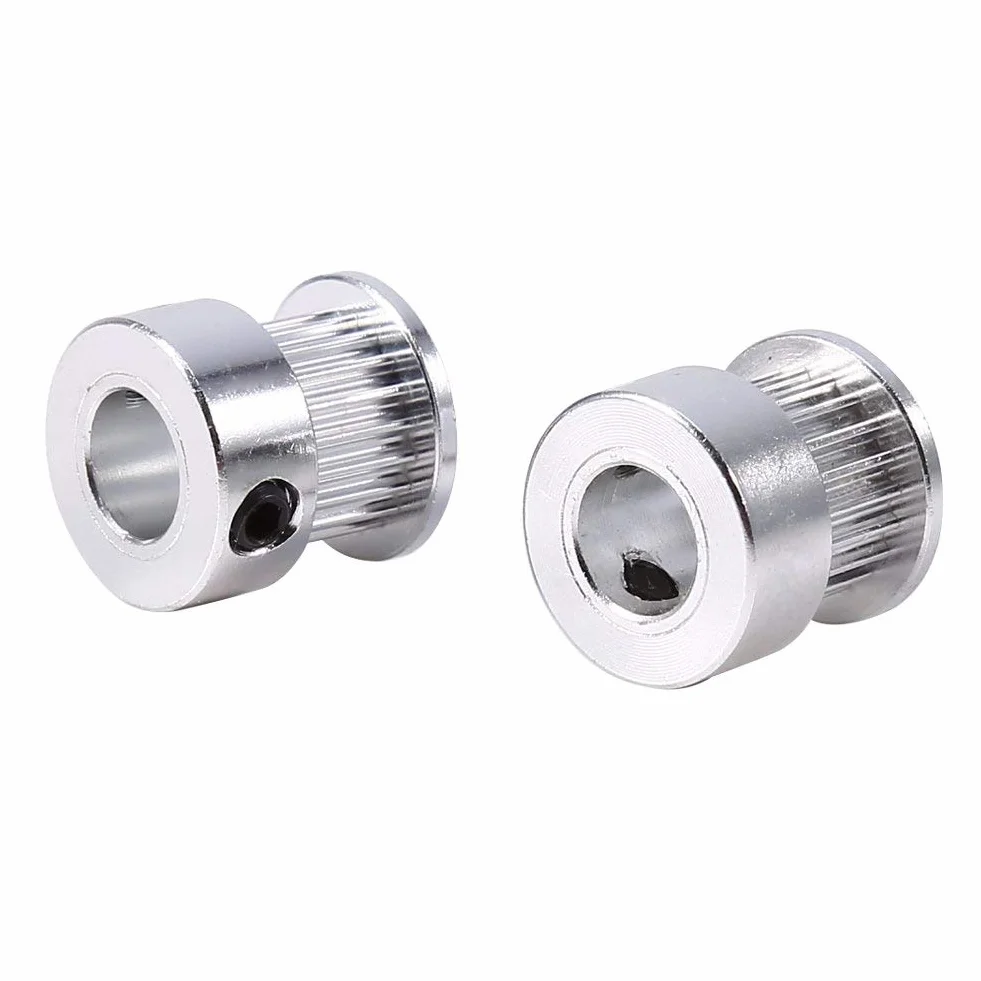 Zestaw pasów zębnych z napinaczem pasów 2 szt. GT2 aluminiowe paski zębate, koła pasowe, 20 zębów, kołnierz synchroniczny 8 mm otwór do drukarki 3D