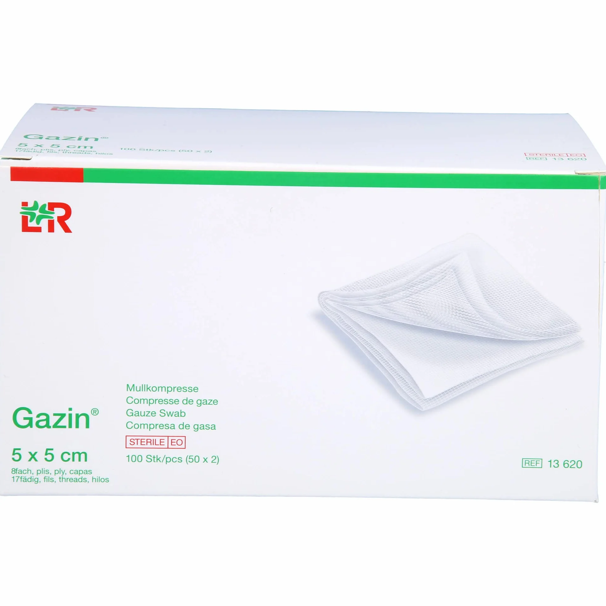 GAZIN Mullkomp.5x5 cm steril 8fach 50X2 St**G