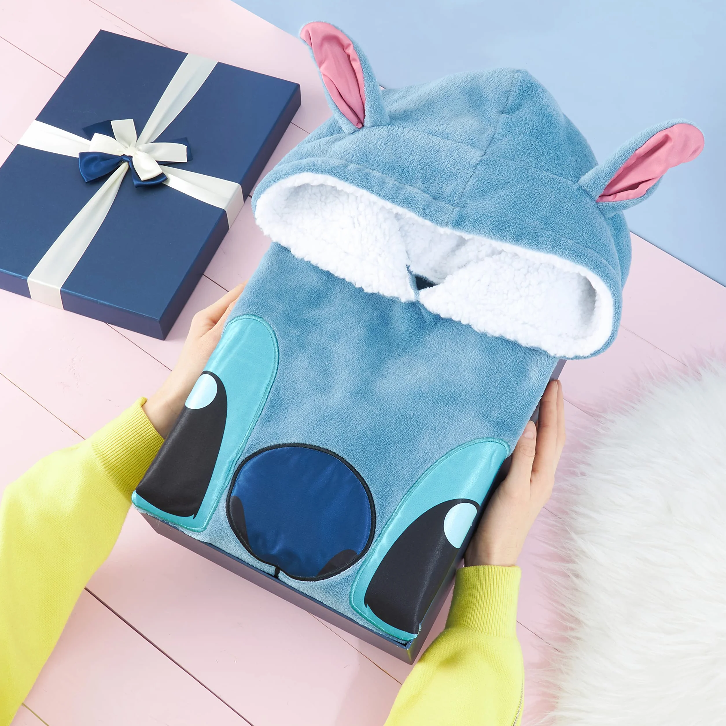 Disney Bluzy dla dziewczynek, dziecięca bluza z kapturem oversize, Stitch Minnie Mickey Disney Gifts