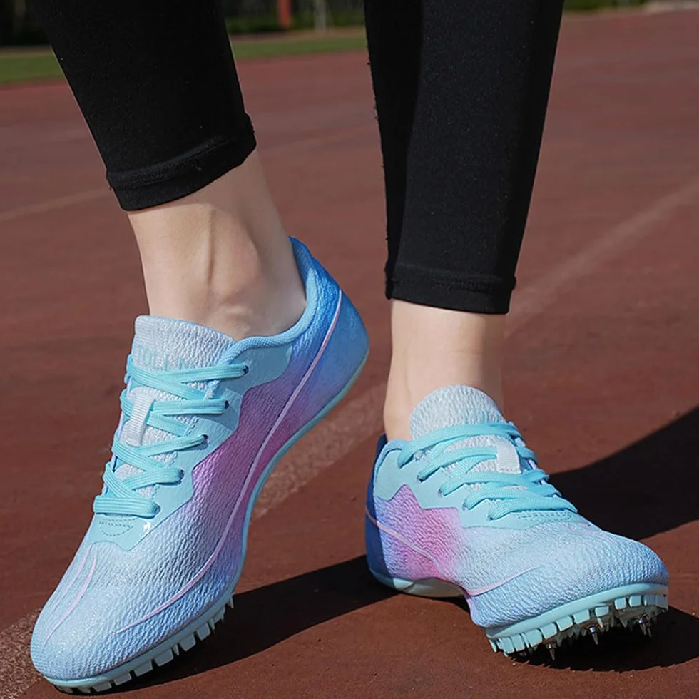 Sportowe buty do biegania Kolce Buty Męskie Damskie oddychające 8 Nails Lekkoatletyka Trampki antypoślizgowe Buty treningowe Sprint Wyścigi na torze Kolce Jump Sneaker Profesjonalne konkursowe,35-45EU