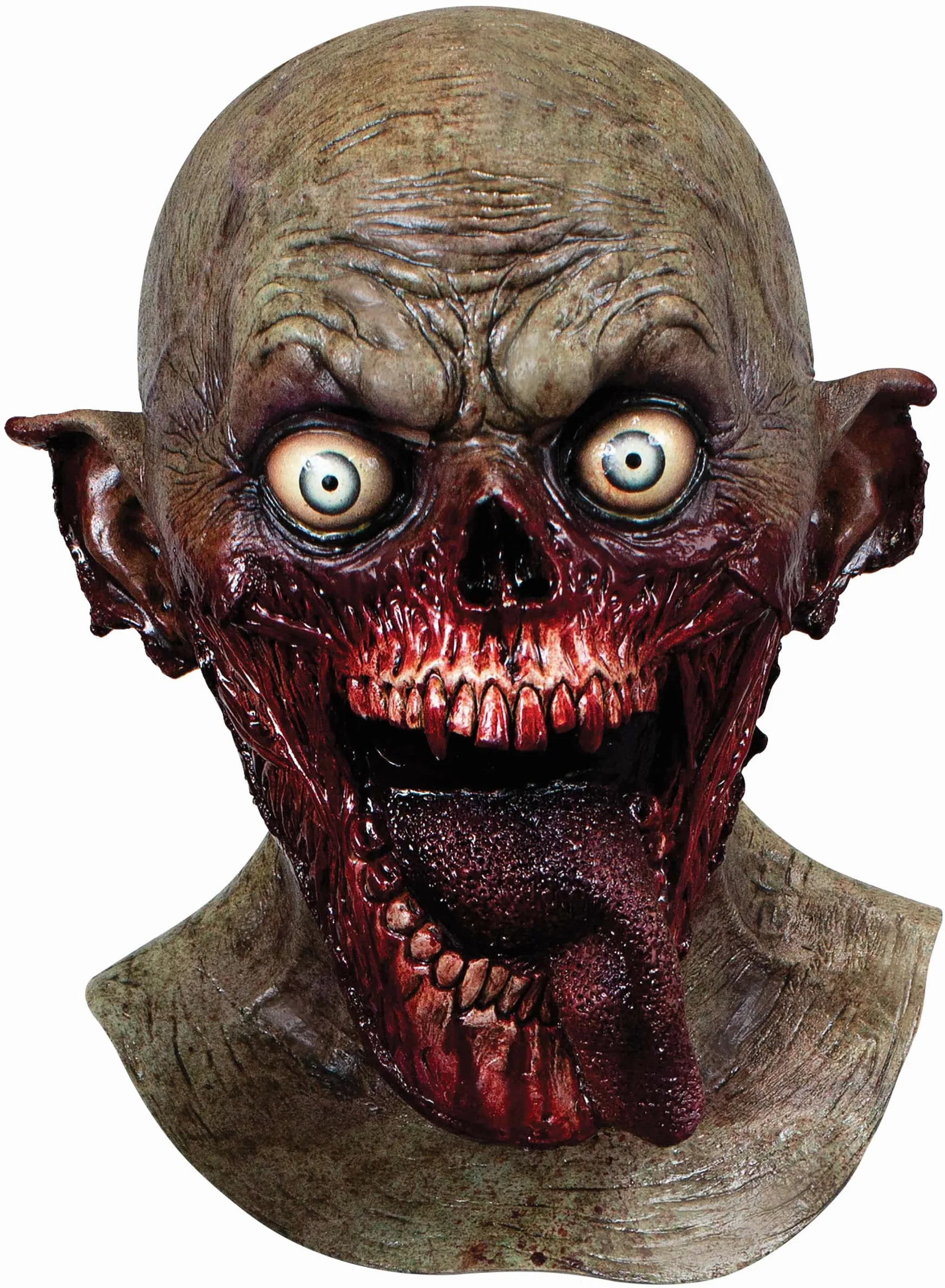 Ghoulish Productions - Maska obcinająca język, linia zombie, wytrzymały kostium lateksowy, ręcznie malowany, Halloween, parada karnawałowa, impreza kostiumowa, jeden rozmiar dla dorosłych.