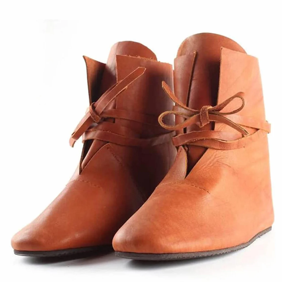 Średniowieczne buty Cosplay - 1 para średniowiecznych butów Skórzane buty Retro PU - Skórzane buty rycerskie Steampunk PU