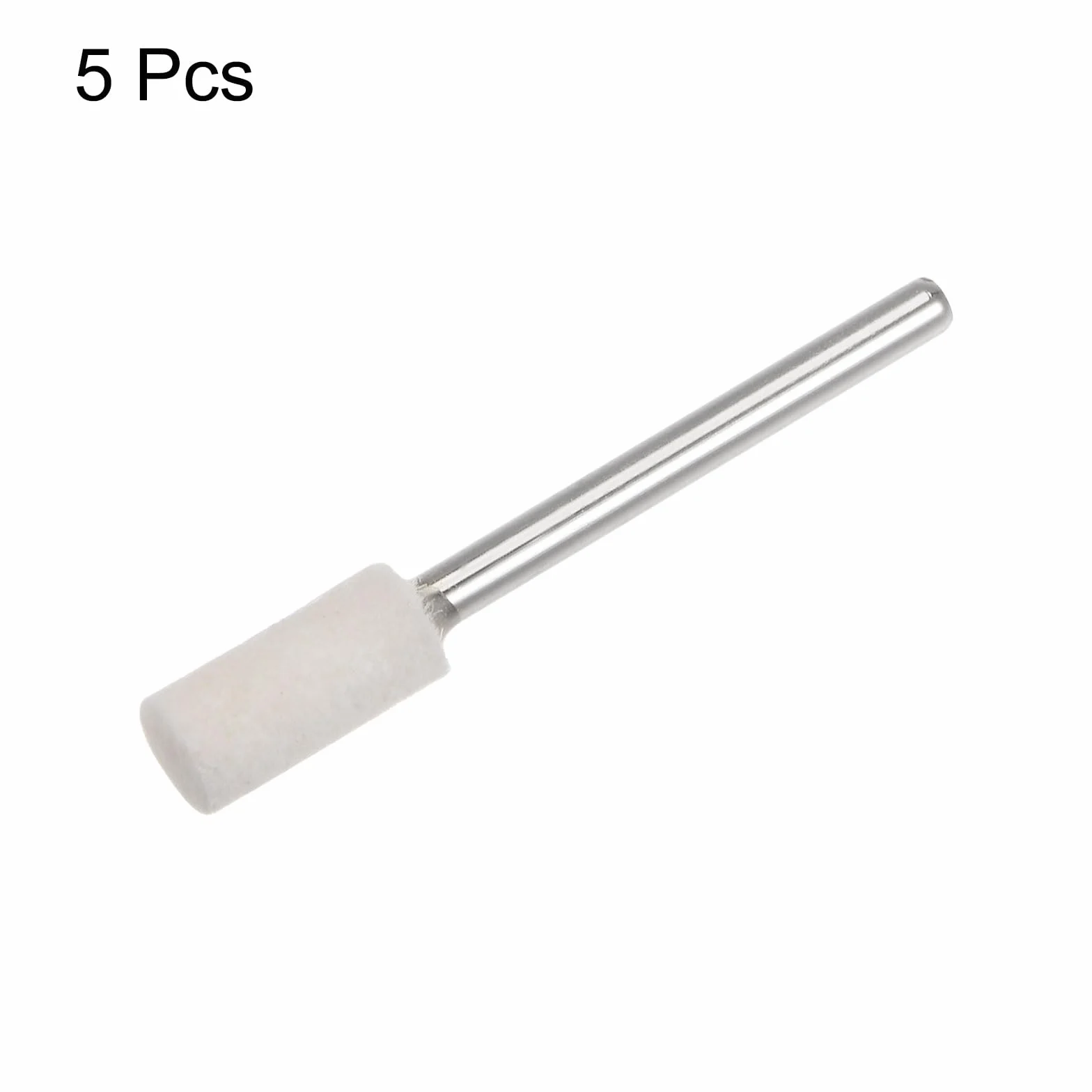 QUARKZMAN 5 sztuk wełnianych filcowych kropek 6 mm głowica 1/8 cala trzpień cylindryczny bity polerskie zadziory filcowe polerskie koło do narzędzi tokarskich