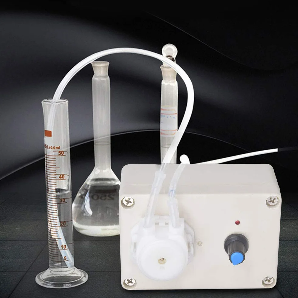 Peristaltic Liquid Pump, 50/60HZ Industrial Adjustable Flowing Dosing Pump for Lab Analytical Experimental, 1ml-250ml / min, Plug 110-240V
