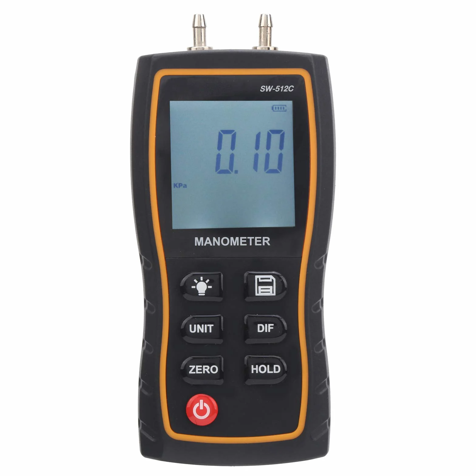 SW-512C Manometry różnicowe Manometry z wyświetlaczem cyfrowym Wysoka dokładność Tester ciśnienia gazu HVAC Ręczne barometry powietrza z szybkozłączem Torba na wąż