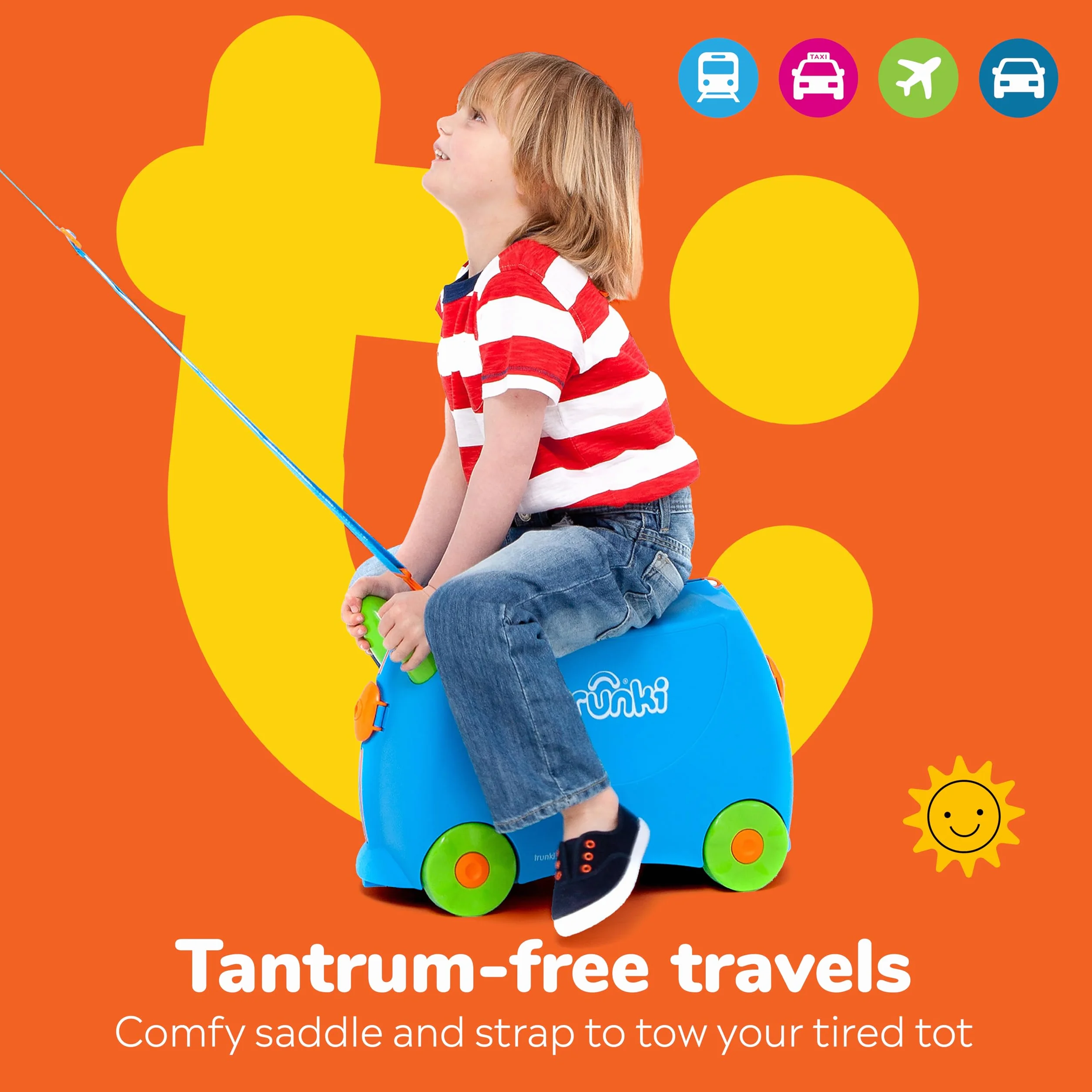 Trunki Collection Terrance Walizka Dziecięca 46 x 20.5 x 31 cm Niebieski Zielony