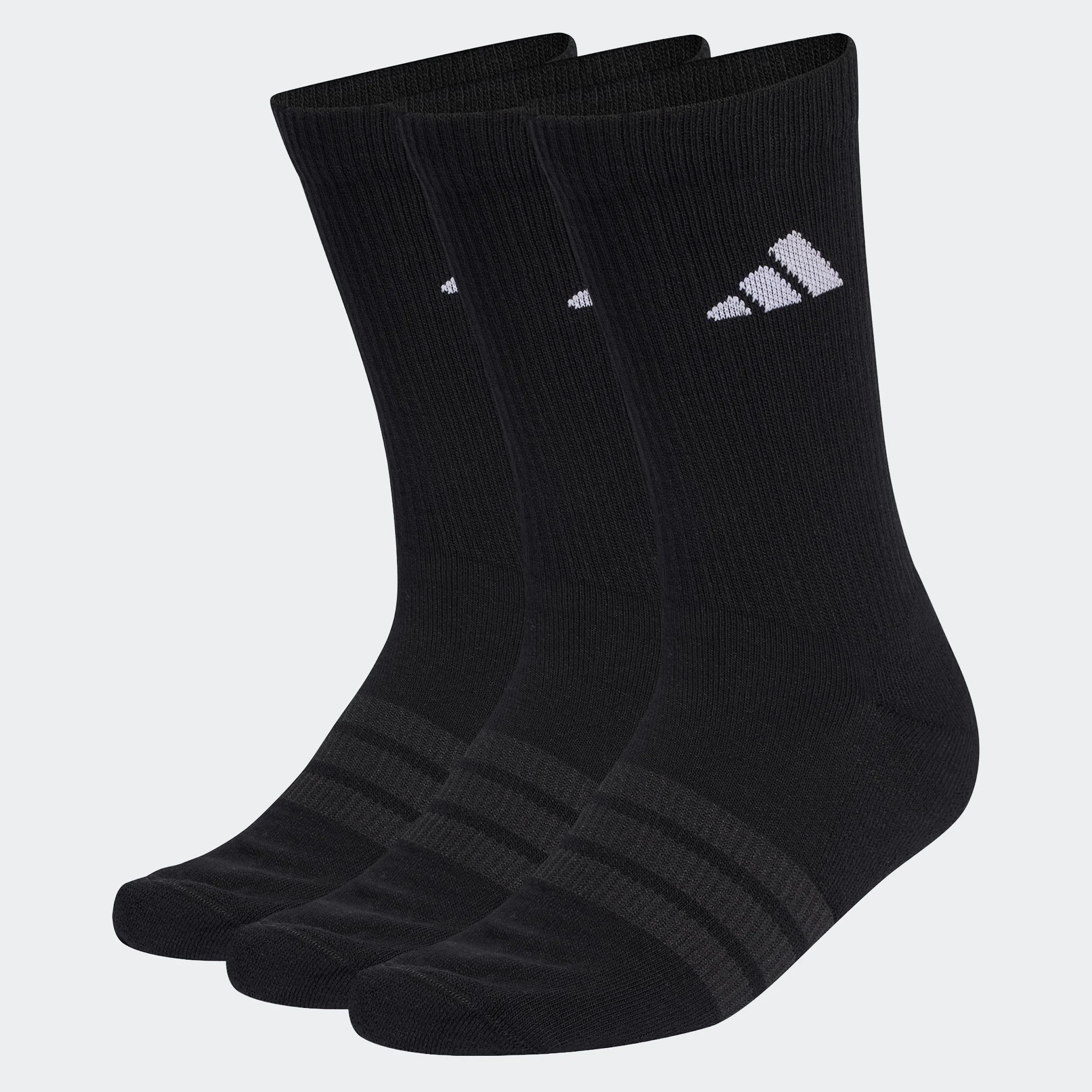 adidas Uniseks Cushioned Sportswear Crew Socks 3 Pair Pack, black/black/white, 45-48