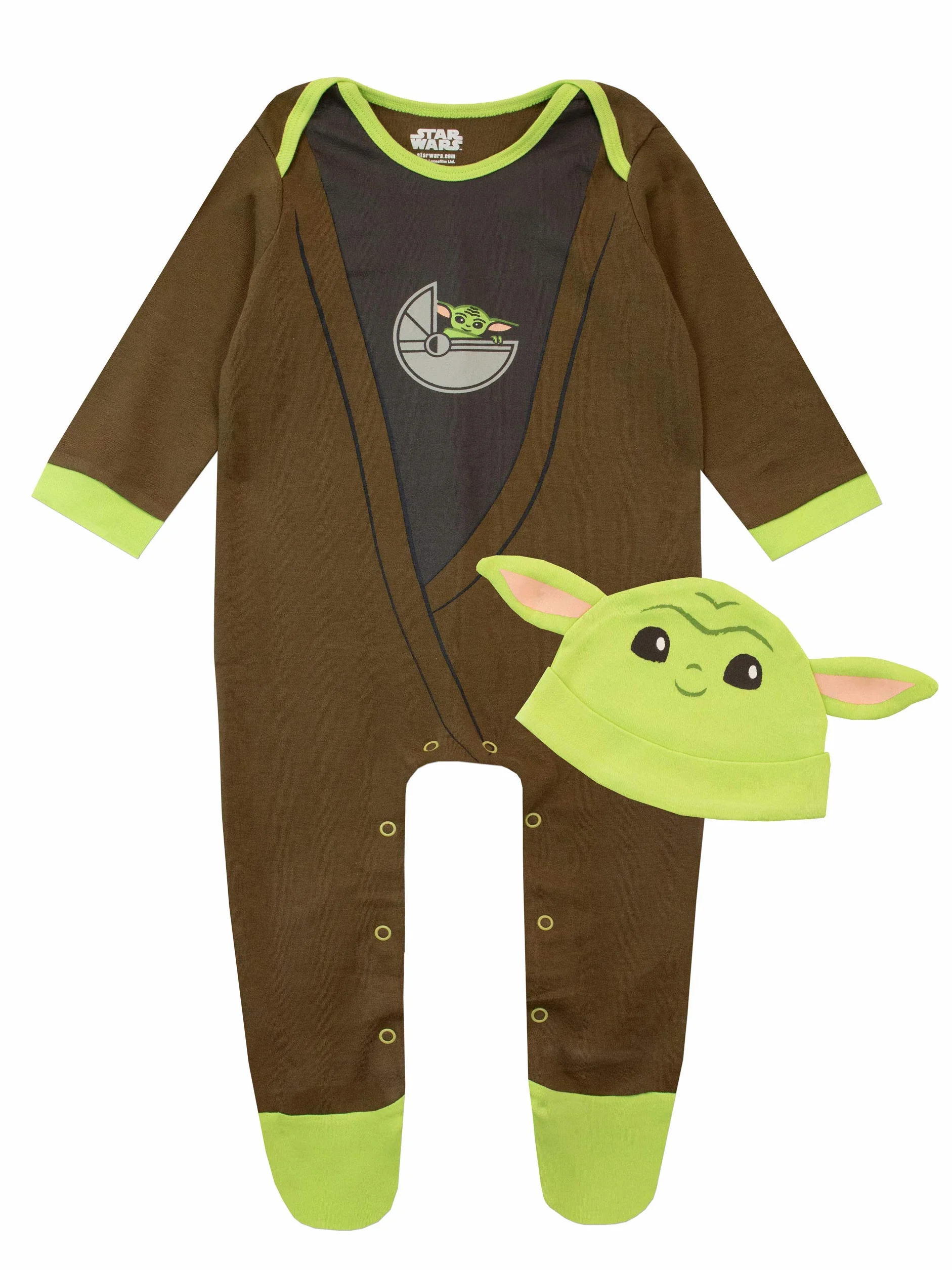 Star Wars Śpioszki i kapelusz dla chłopców Mandalorian Baby Yoda