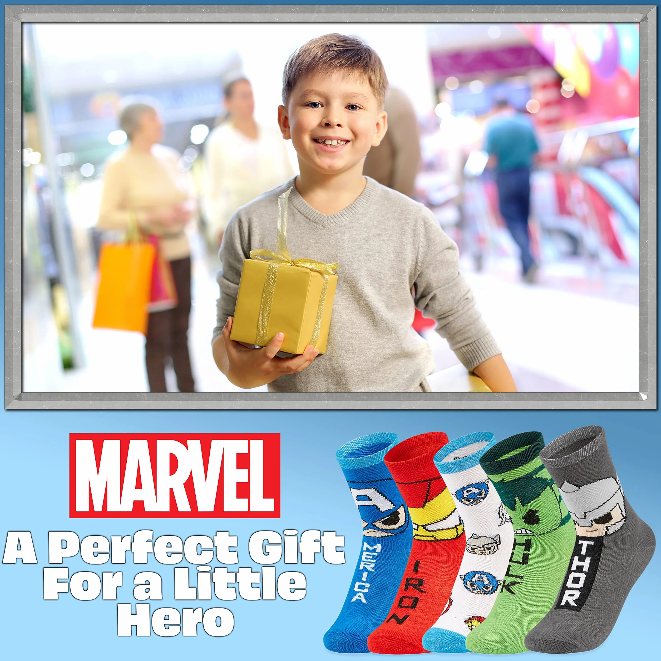 Marvel Skarpetki Boys, wielopak skarpet z superbohaterami Avengers