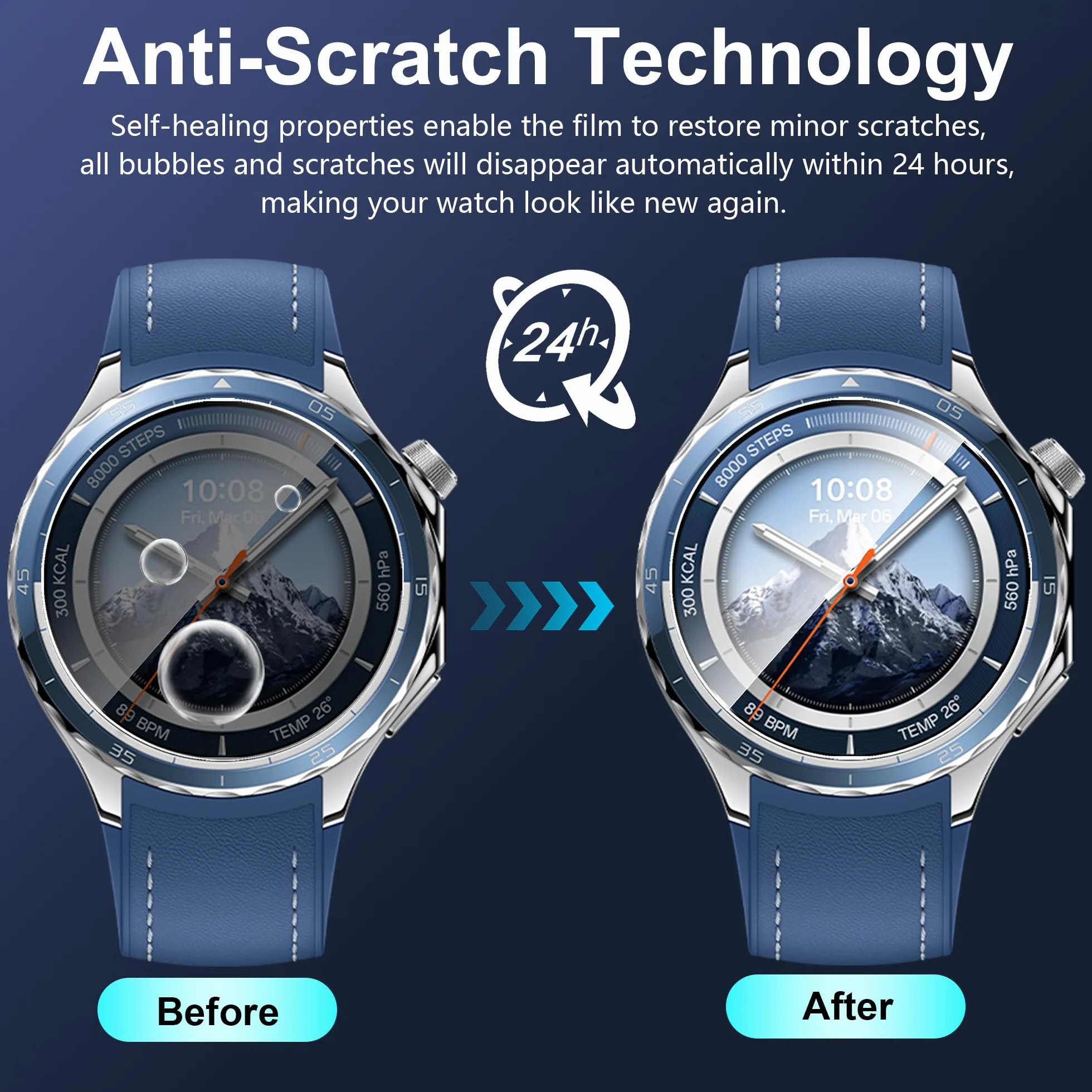 zZjoOoj Screen Protector kompatybilny z Oneplus Watch 3 do szkła hartowanego z ramką pozycjonującą [HD Clear][ Pakiet of 3 ]
