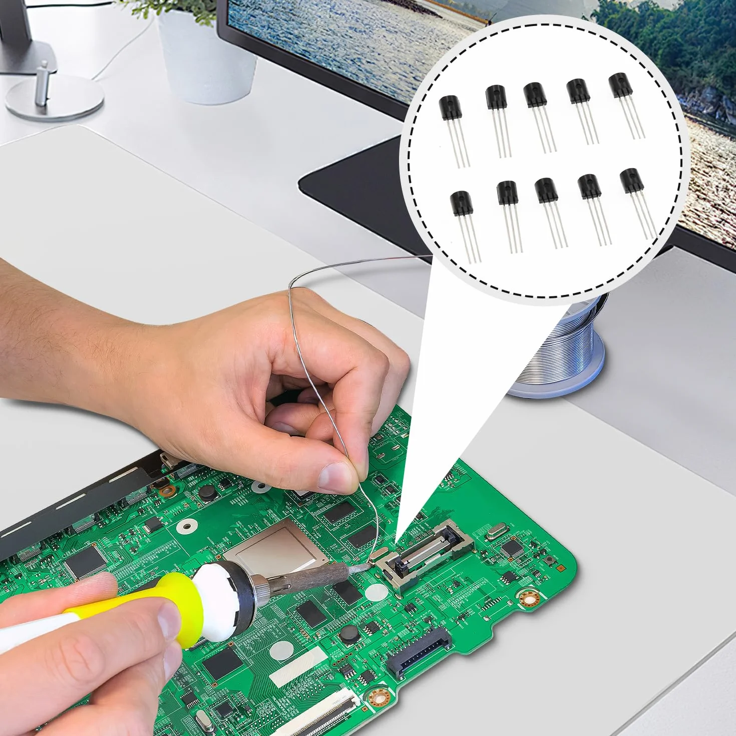 Tissting Tranzystory ogólnego przeznaczenia, Zestaw 200 sztuk 10 wartości BC327-BC558 NPN PNP do projektów elektronicznych, TO-92, dla profesjonalistów i entuzjastów elektroniki