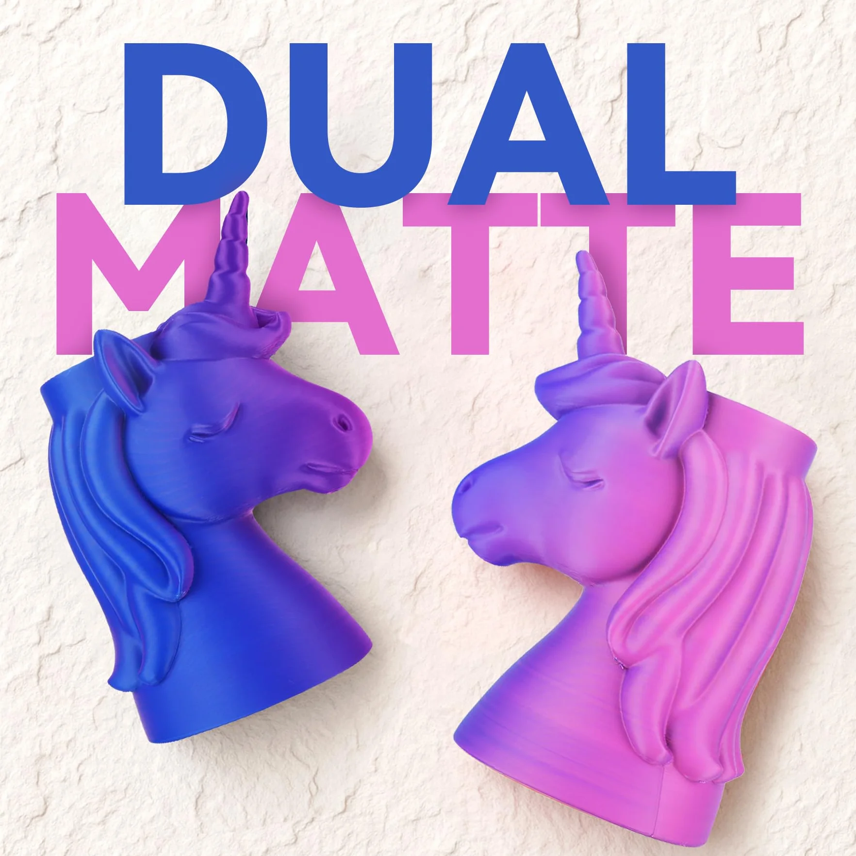SUNLU Dwukolorowy matowy filament PLA 1,75 mm, matowy filament do drukowania 3D z 2-kolorowym gradientem, dokładność wymiarowa +/- 0,02 mm, szpula 1 kg, niebiesko-czerwony