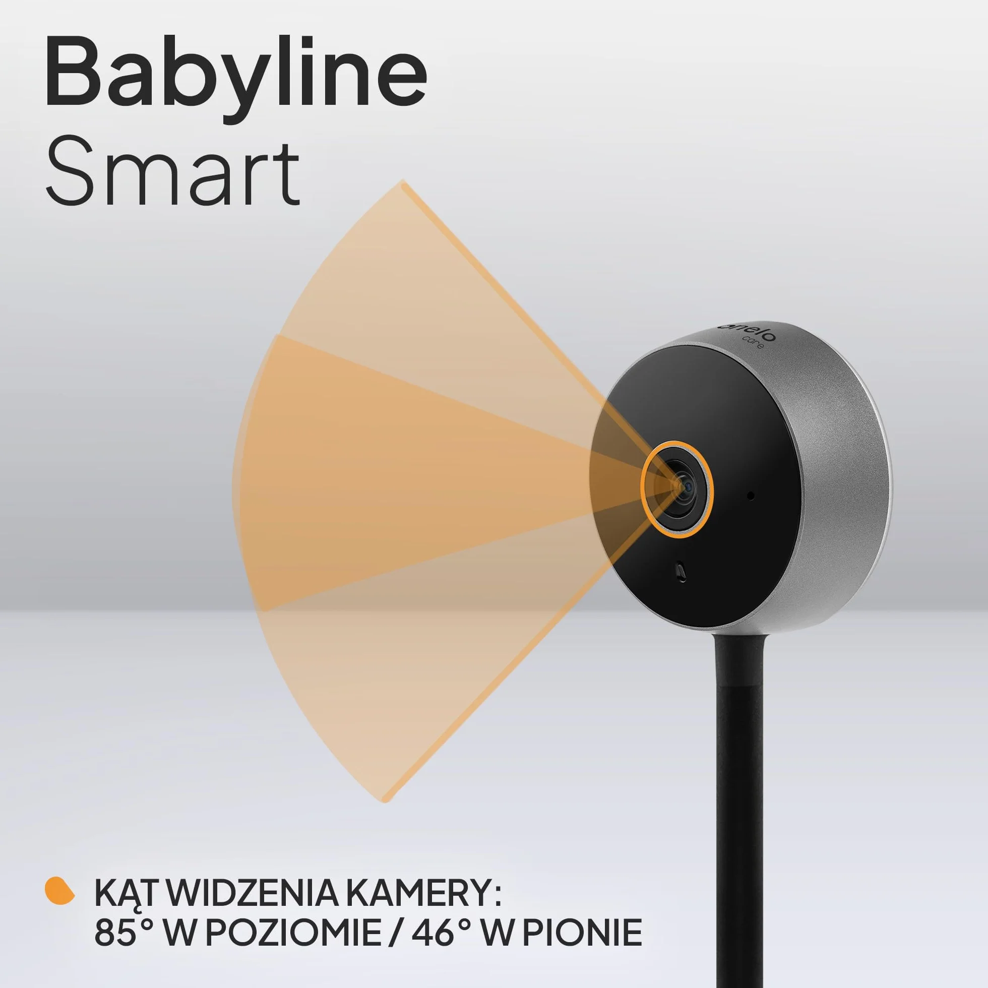 Lionelo Care Babyline Smart inteligentna elektroniczna elektroniczna niania niania, kamera dla niemowląt, Wi-Fi, aplikacja mobilna, wykrywanie ruchu i hałasu, widoczność w ciemności