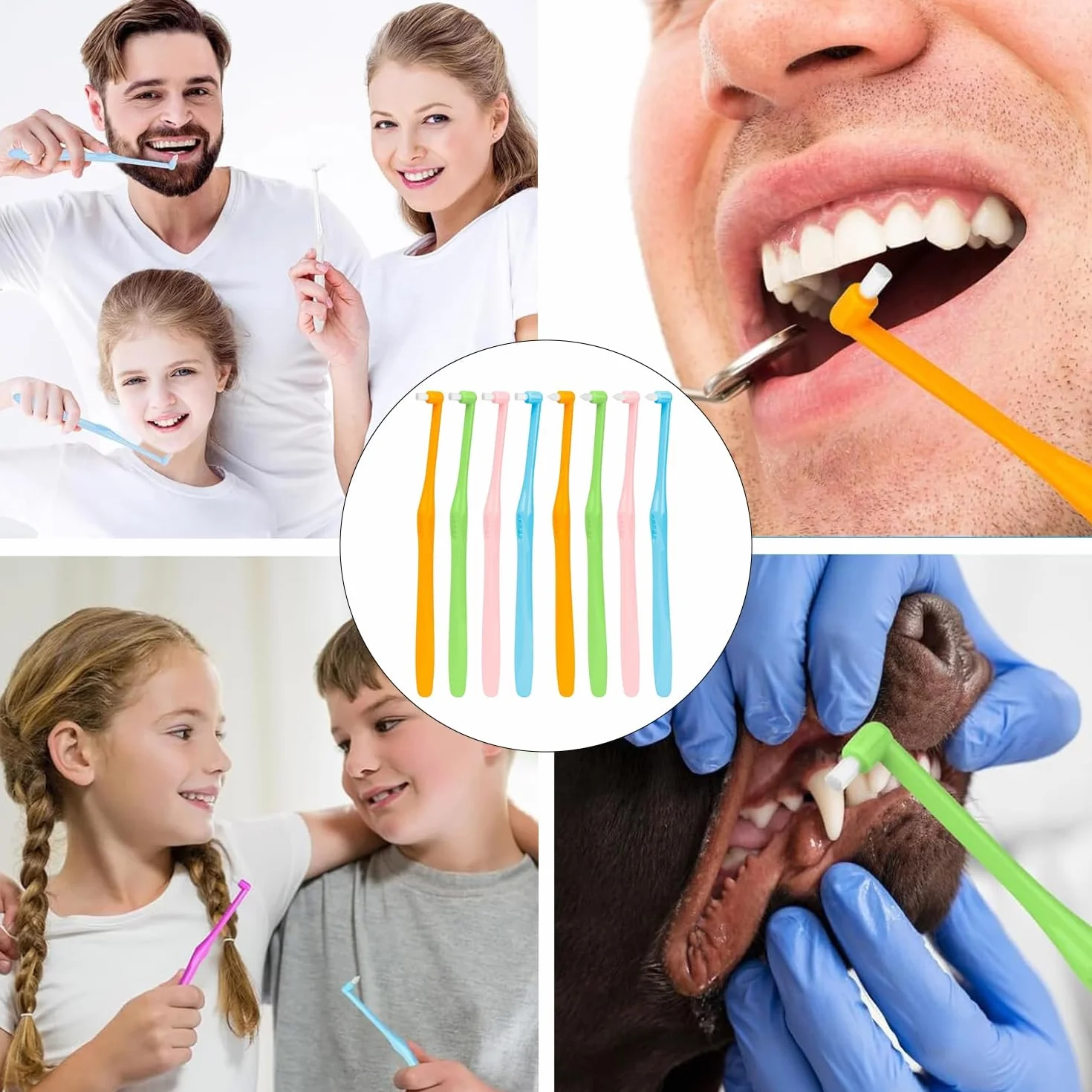 8 sztuk szczoteczek do zębów wewnętrznych, miękka, pojedyncza szczoteczka do zębów z pęczkiem, smukłe szczoteczki międzyzębowe do wrażliwych dziąseł, głębokie czyszczenie zębów