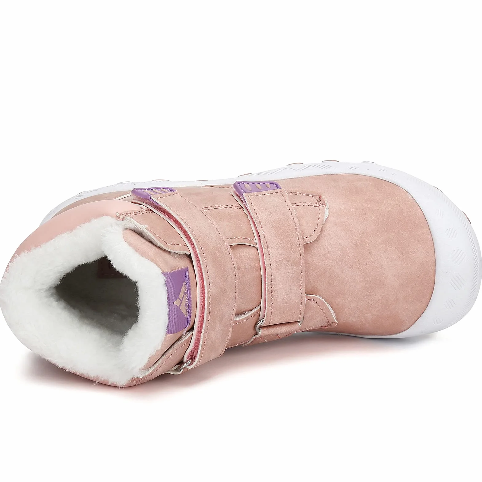Mishansha Dziecięce buty zimowe dla dziewcząt, ciepłe buty śniegowe, z podszewką, wodoszczelne, Rosa, 30 EU