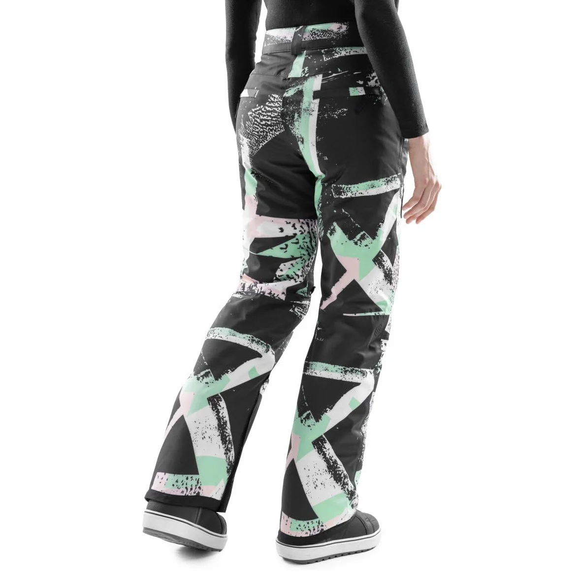 SIROKO Spodnie Snowboardowe dla Kobiet P1-W Groove XXS Wielokolorowy Czarny