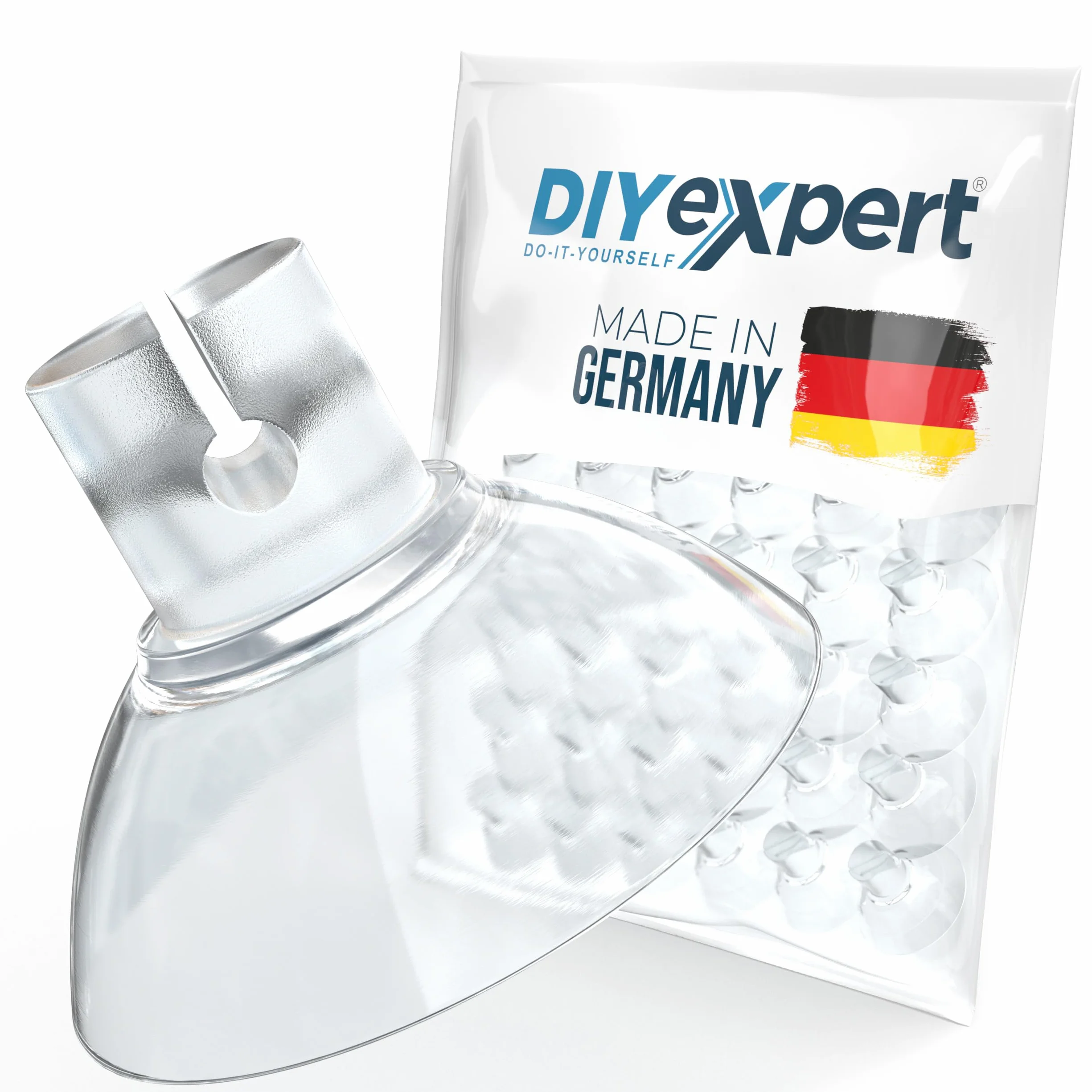 DIY expert 50 x przyssawka do łańcuchów świetlnych, Ø 20 mm, przyssawka, haczyk z przyssawką, ssawka szczelinowa, wyprodukowano w Niemczech