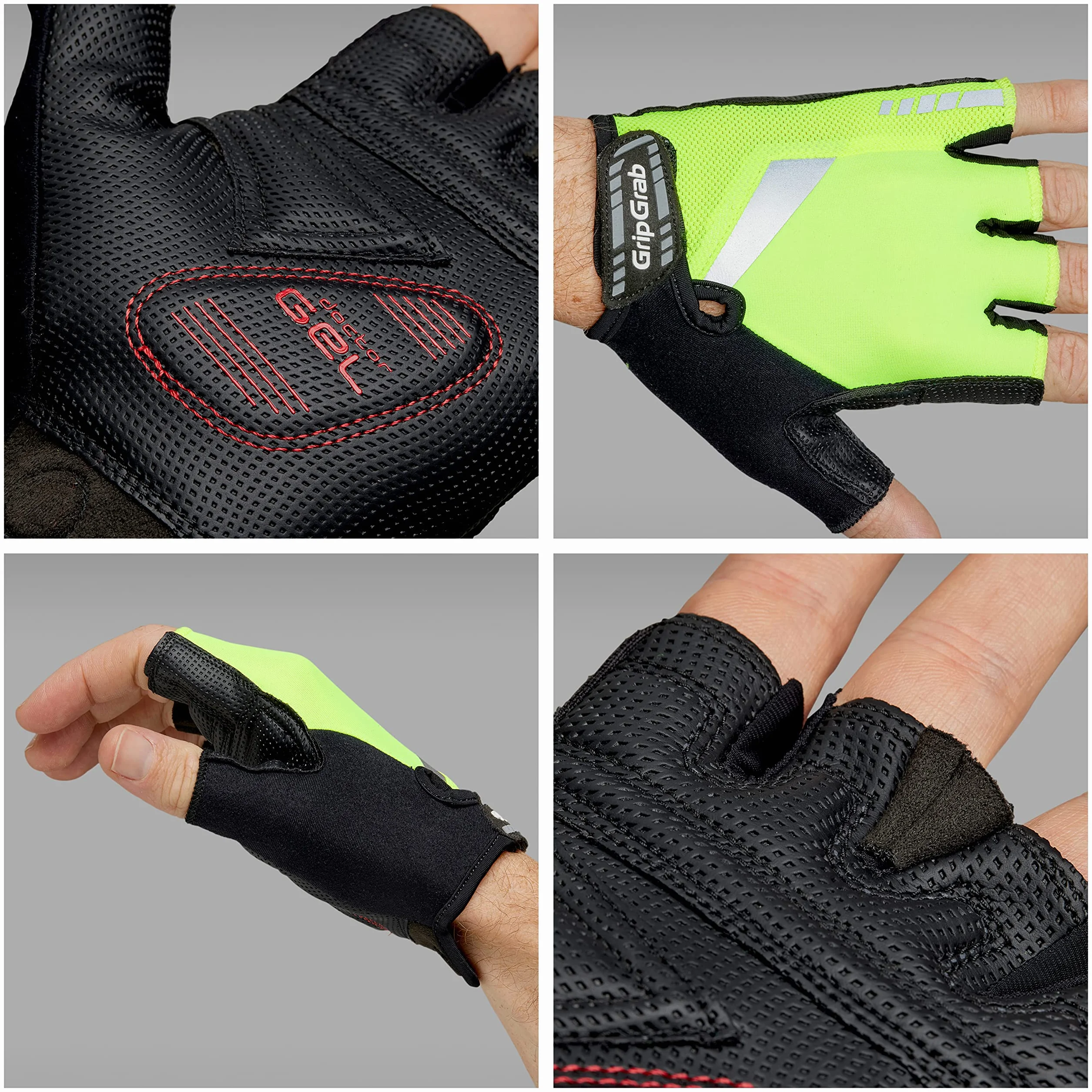GripGrab ProGel 4 mm DoctorGel wyściółka bez palców rękawiczki rowerowe letnie rękawiczki rowerowe półpalce, żelowe, kolarskie