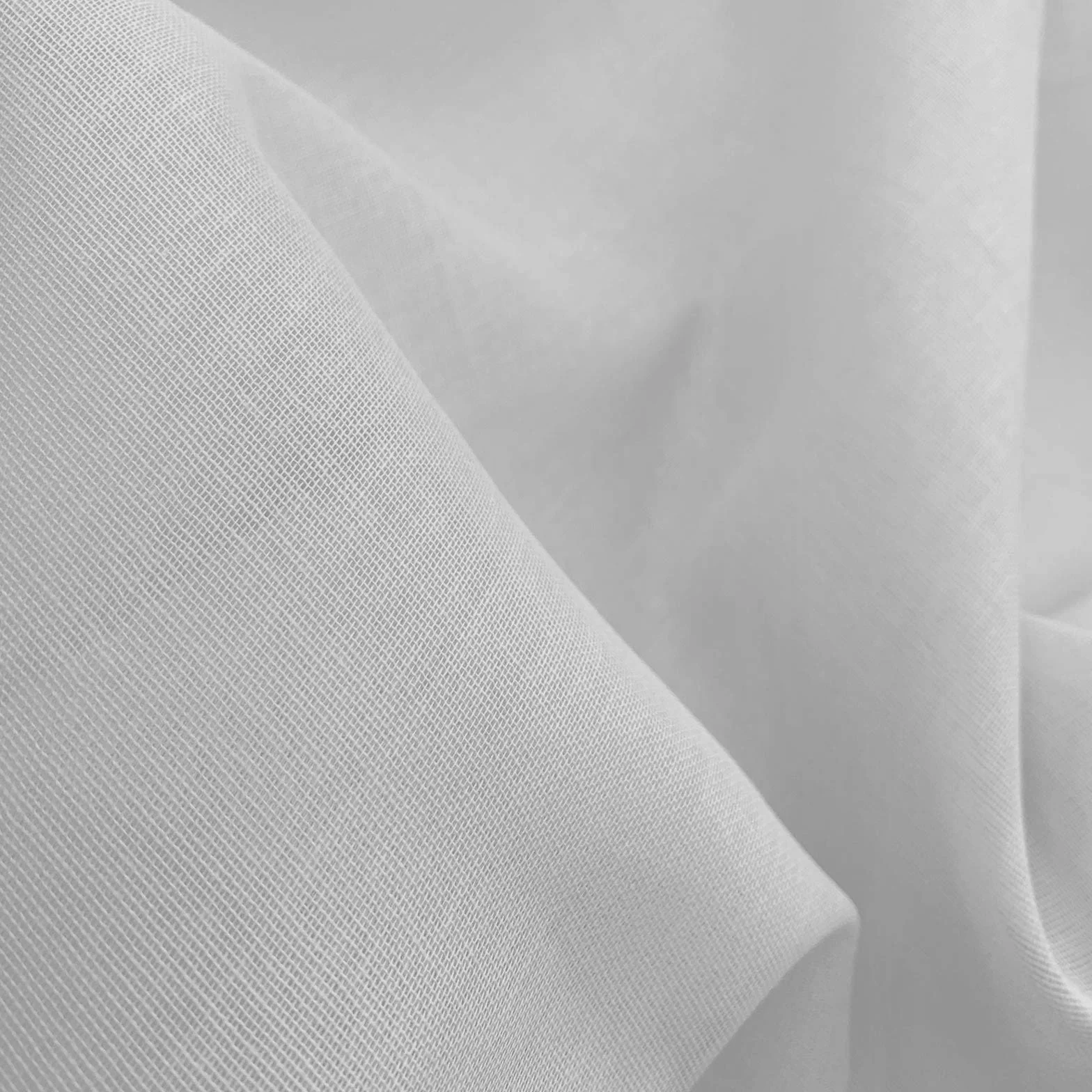 100% egipska bawełna gładka miękka tkanina z gazy muślinowej lekki materiał do produkcji sukienek | 60" - 150 cm szerokości (na pół metra, biały)