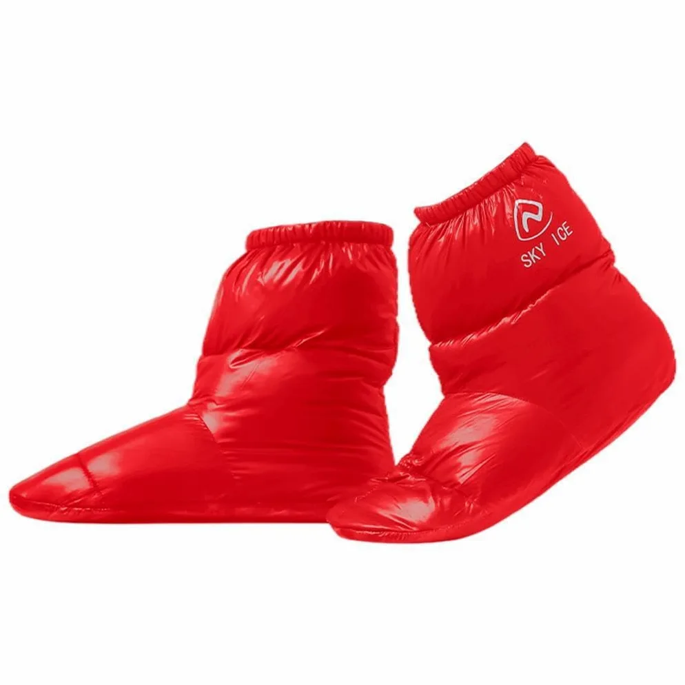 Wygodne i izolowane Outdoor Camping Duck Down Kapcie Skarpety Buty Botki Zimowe Wodoodporne Czerwone M