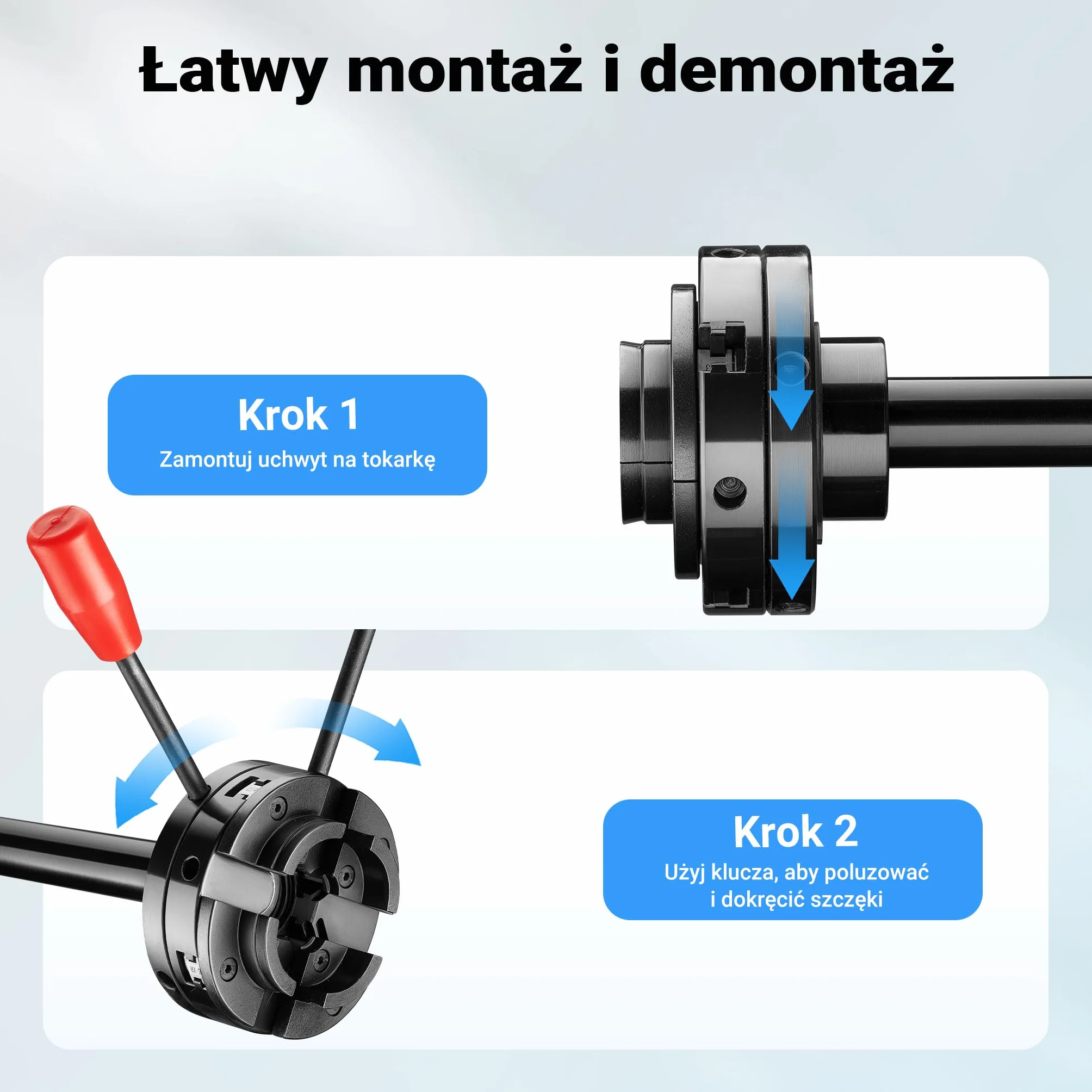 Wiltec Uchwyt tokarski do tokarki z gwintem M33 x 3,5 i połączeniem stożkowym ze stożkiem Morse'a o rozmiarze 2, część zamienna do tokarki 550 W