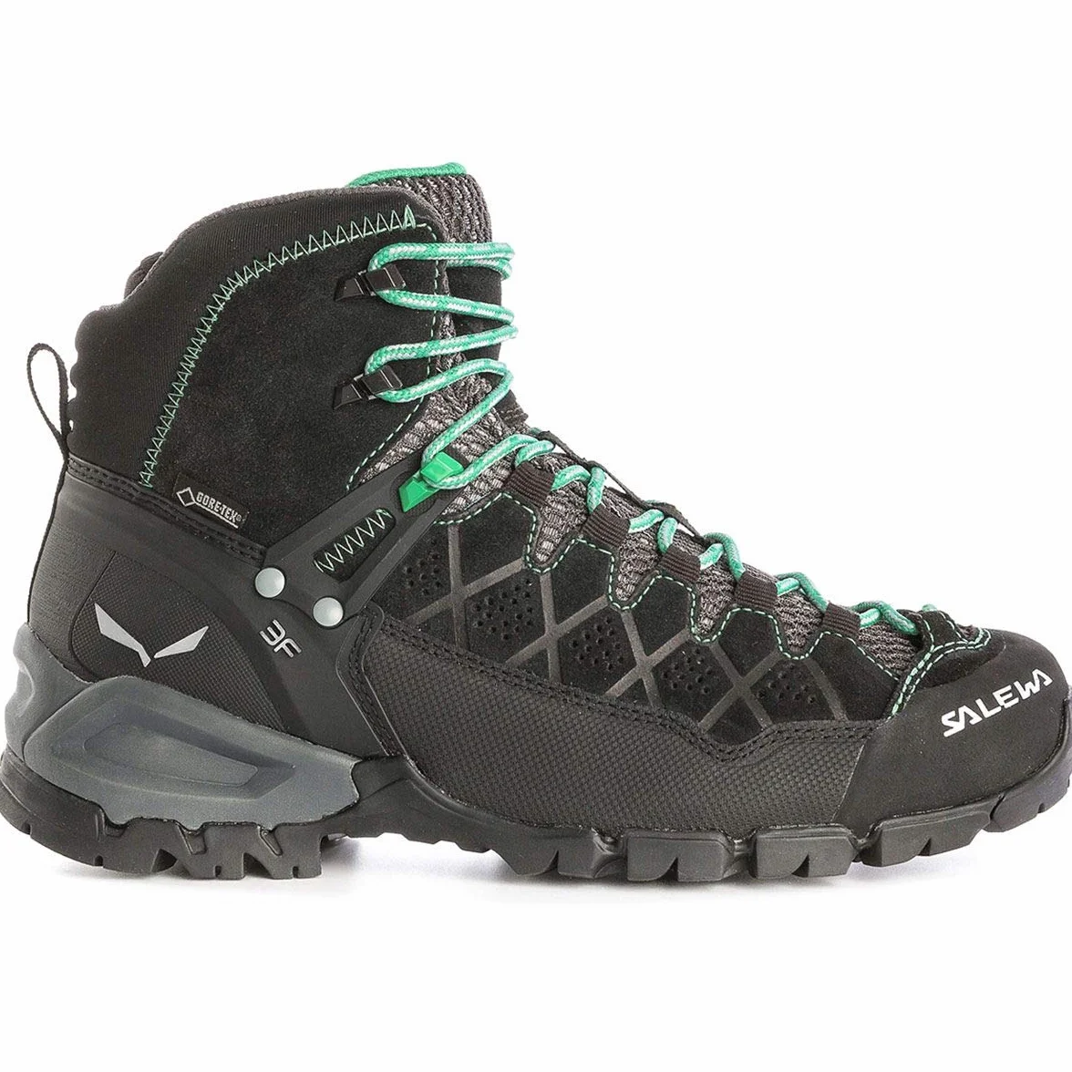 Salewa Damskie buty Alp Trainer Mid GTX Alpine Trekking Boot | Turystyka piesza, Trekking, Scrambles | Gore-Tex Wodoodporne Oddychające, Wibrująca podeszwa, zamszowa i powlekana PU Materiał wierzchni