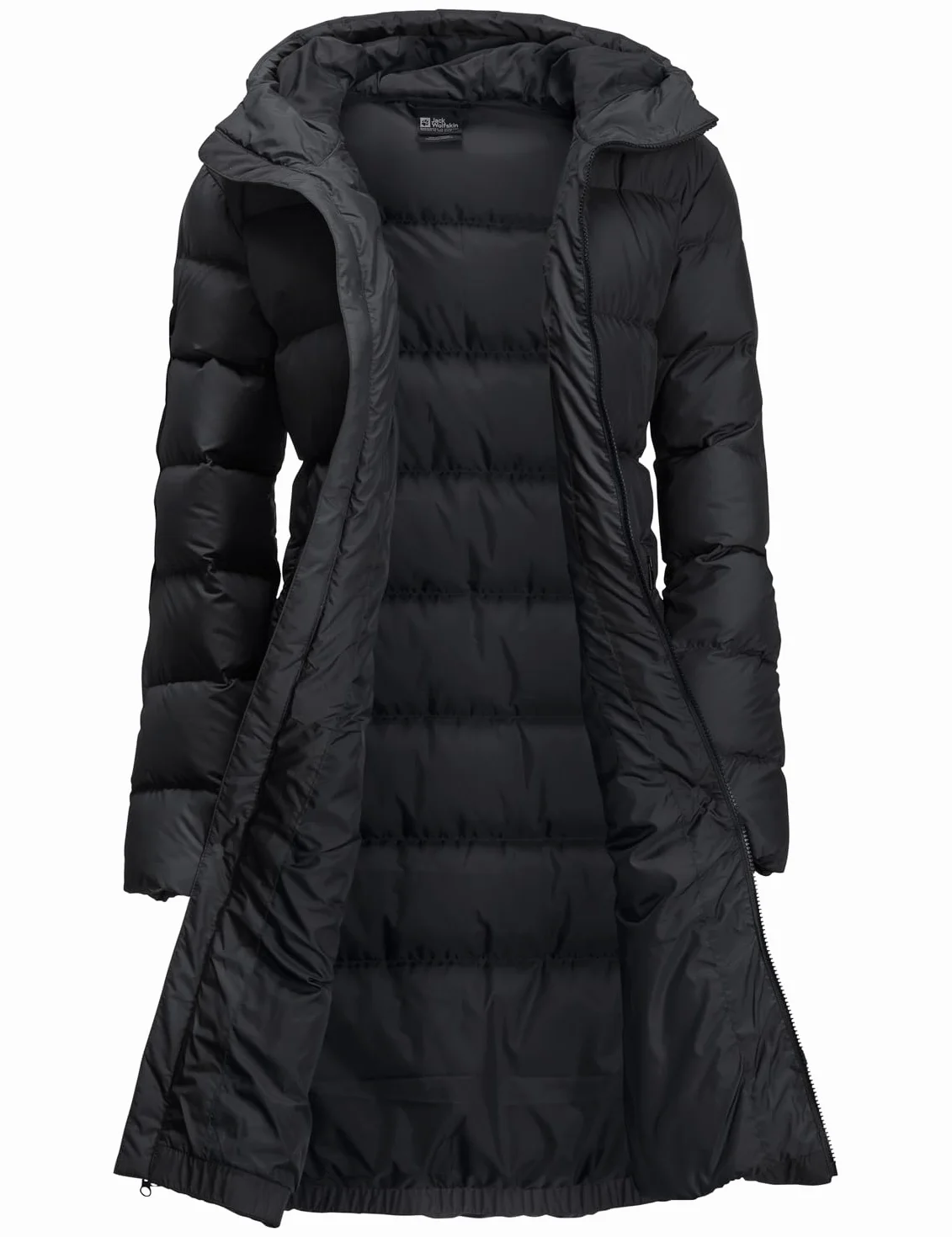 Jack Wolfskin Frozen Palace Coat damska parka puchowa, czarna, M