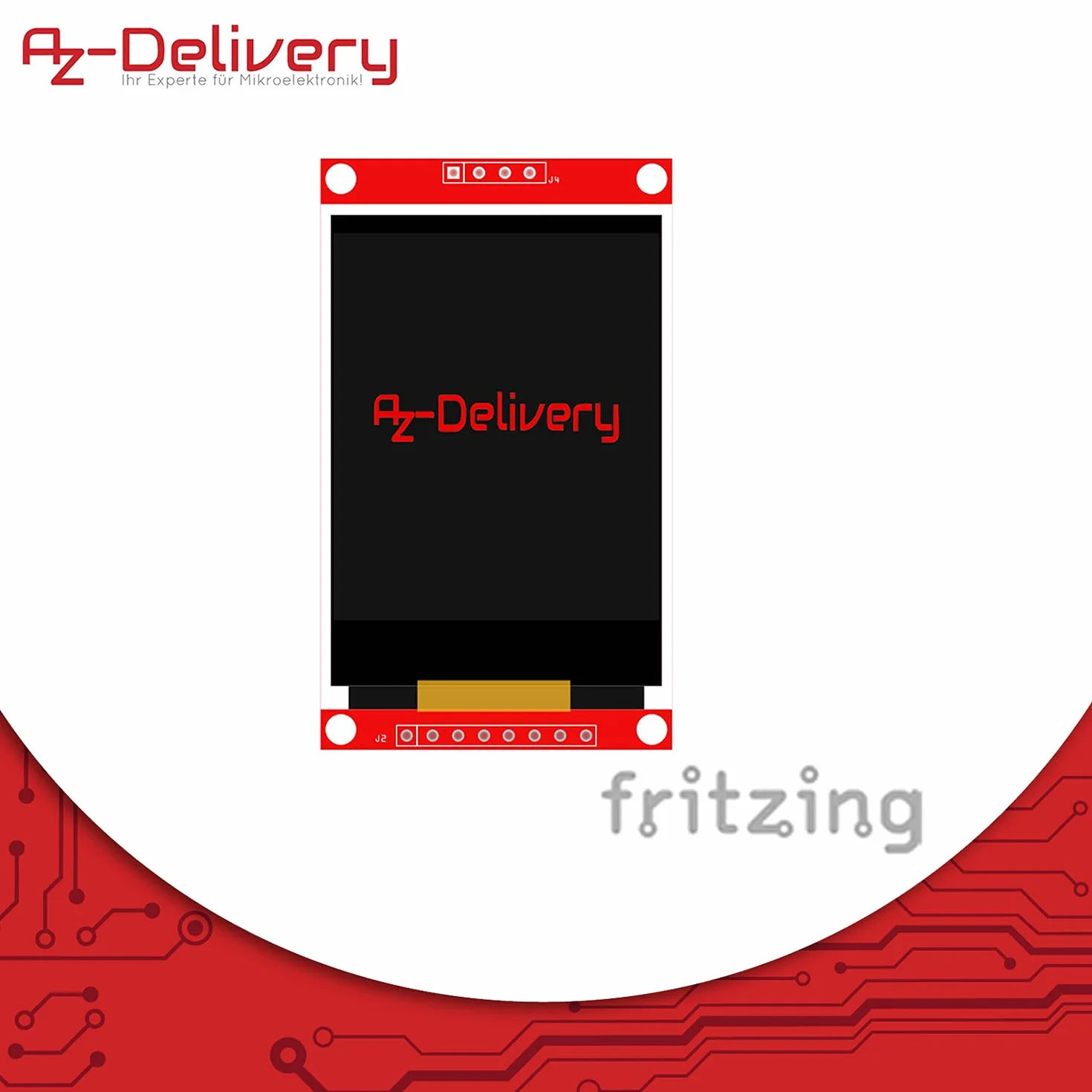 AZDelivery Wyświetlacz SPI TFT 1,8 cala z 128 x 160 ST7735 pikselami kompatybilny z Arduino i Raspberry Pi, w tym e-book!