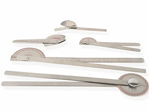 Gima - 180°-obinson Goniometer, ze stali nierdzewnej, w cm i calach, 17,5 cm 7"