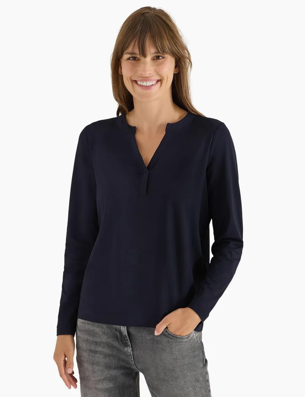 Cecil Damska koszulka w stylu tuniki, Urban Dark Blue, L