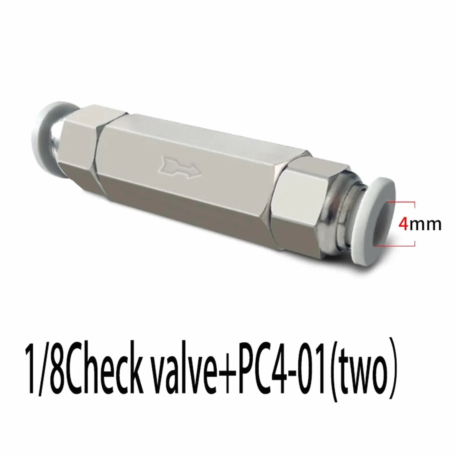 Zawór zwrotny powietrza 6mm 8mm 10mm 1/4 OD wąż zawór jednokierunkowy powietrze gaz jednokierunkowy zawór mosiężny Adapter do montażu rur sprężarki powietrza(CV-01BSP 4MM)