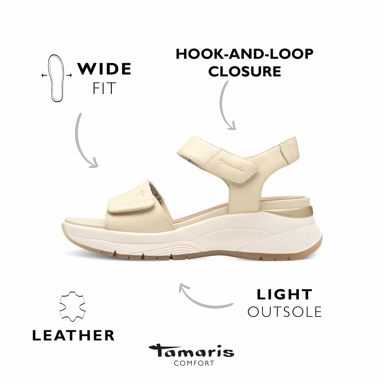 Tamaris Kobiety Tamaris Comfort Damen Sandale MultiadjustableSandał