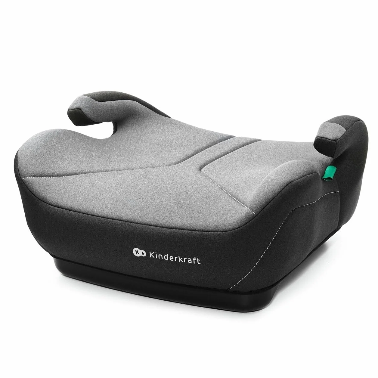Kinderkraf I-BOOST 2, Siedzisko samochodowe i-Size R129, dla dzieci 125–150 cm (ok. 6–12 lat), Lekkie 1,2 kg, Montaż na pas samochodowy, Miękkie siedzisko, Zdejmowany pokrowiec, Szary