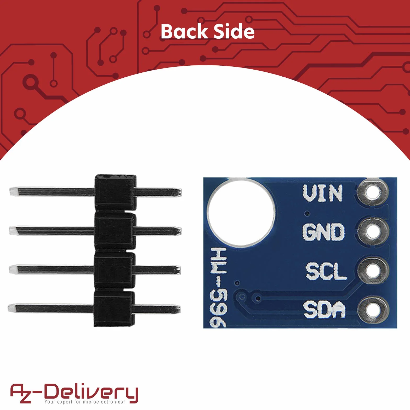 AZDelivery GY-68 BMP180 Czujnik ciśnienia barometrycznego i temperatury kompatybilny z Arduino i Raspberry Pi wraz z E-Book!