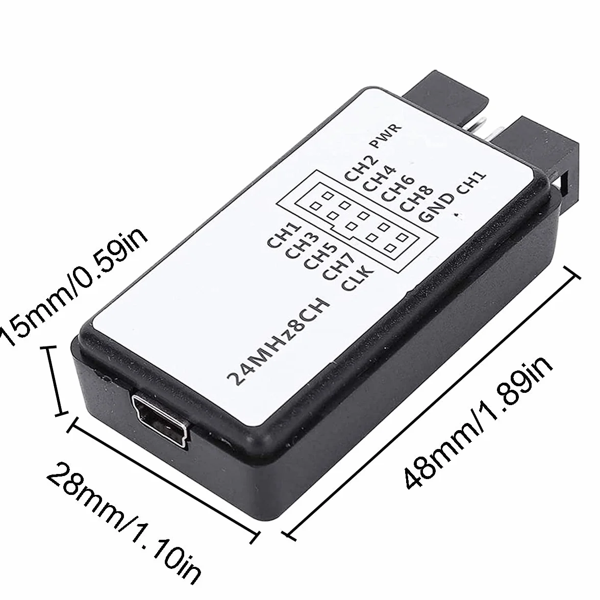 USB Logic Analyzer Device 24 MHz 8CH 8 kanałów UART IIC SPI Debug z kablem mini USB DuPont kabel 6 kolorów haczyków testowych Clip Set do Arduino FPGA M100 SCM