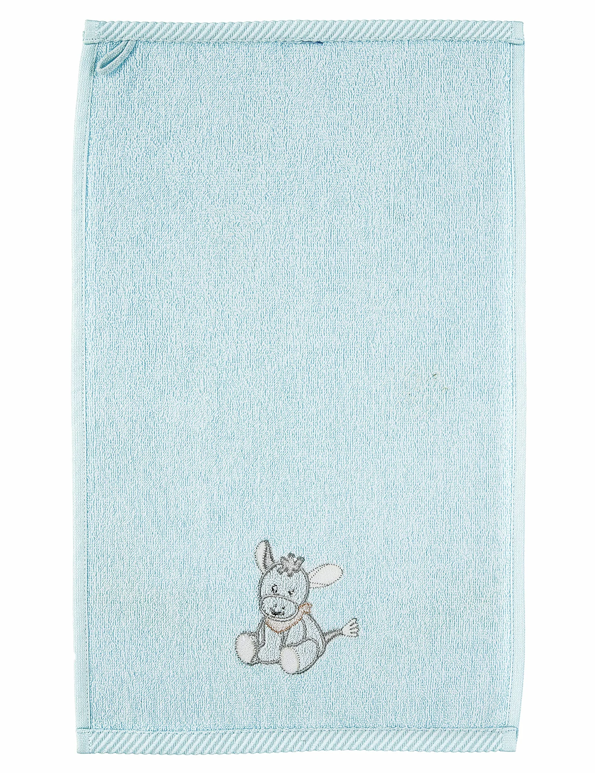 Sterntaler Ręcznik dziecięcy osioł Emmi, wiek: od 0 miesięcy, 50 x 30 cm, jasnoniebieski