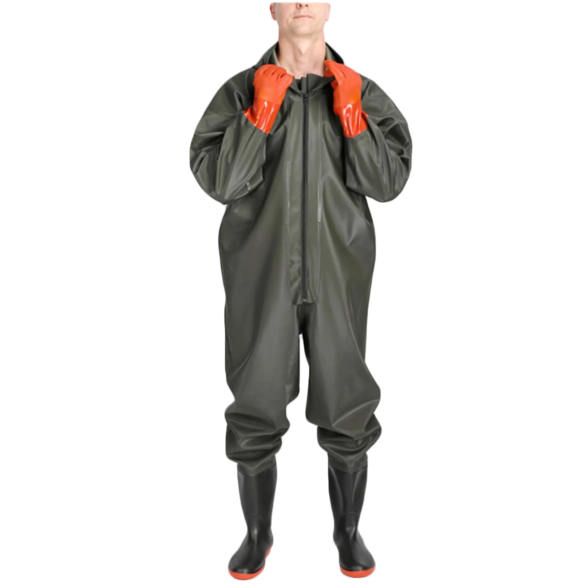 Bestgift Kombinezony outdoorowe wędkarskie wodoodporne spodnie wędkarskie jednoczęściowe nadające się do noszenia