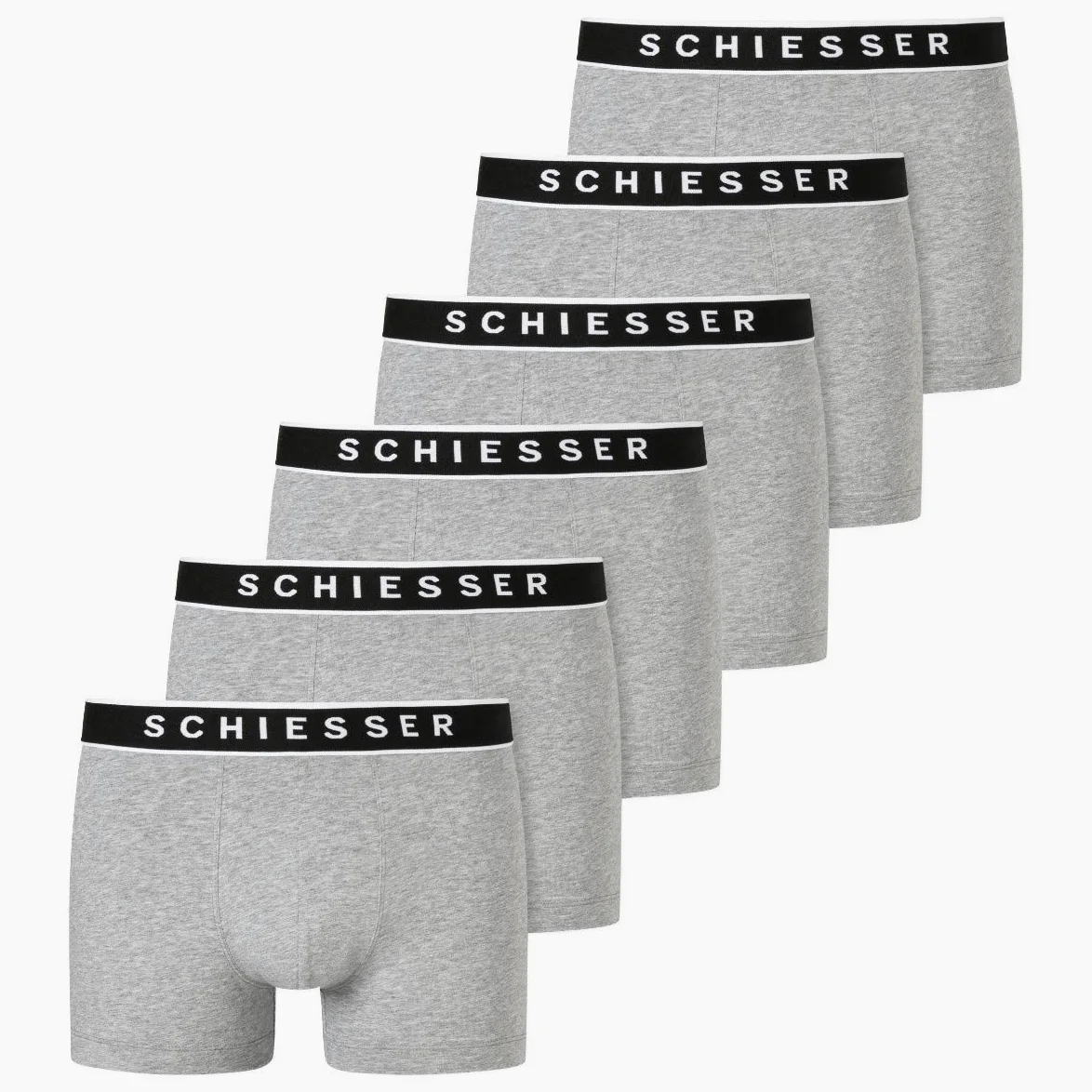 Schiesser Bielizna Mężczyźni 95/5 bokserki z bawełny organicznej, 3 sztuki (3 w zestawie)