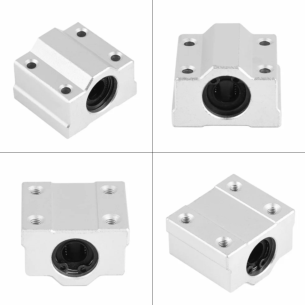 4 szt. Łożyska kulkowe SC8UU, ruchy liniowe łożyska liniowe ID 8mm do drukarek 3D, technologii liniowej i urządzeń elektronicznych