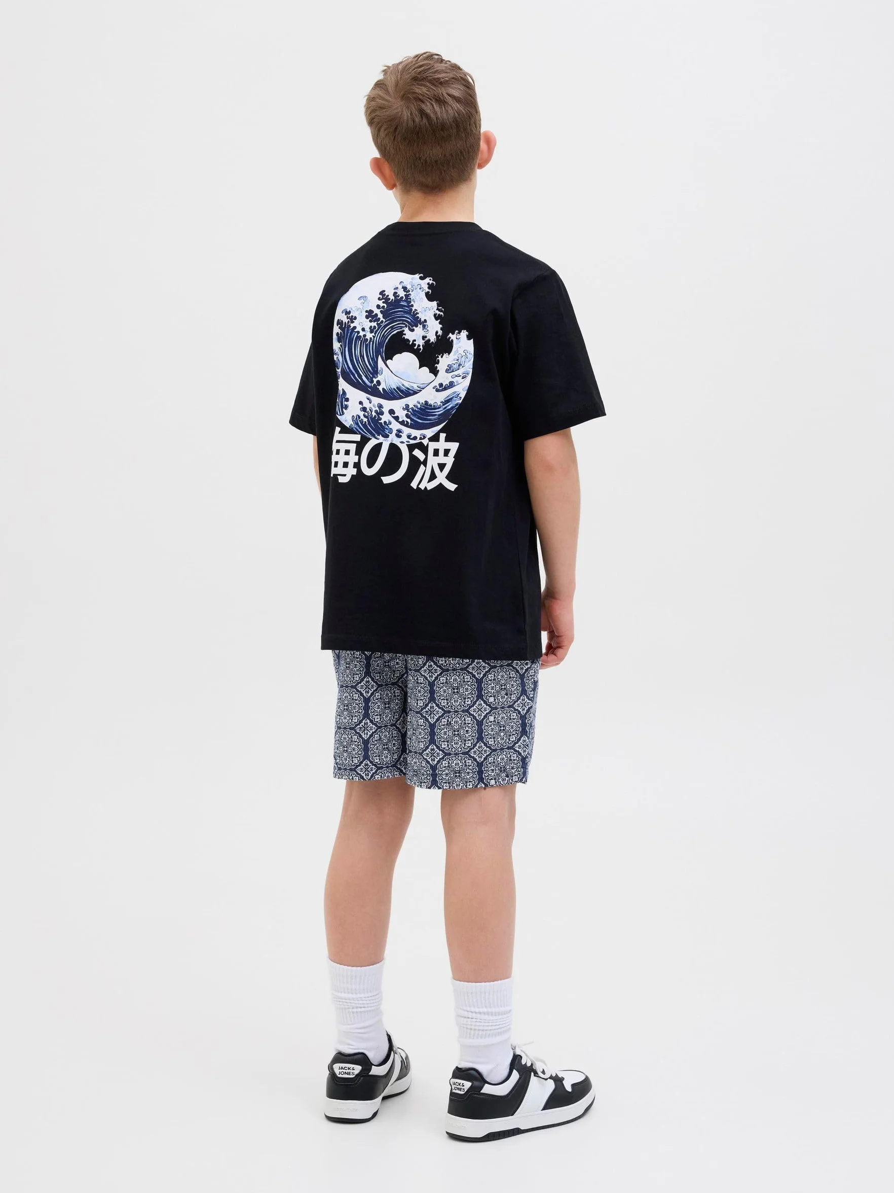 JACK & JONES Jpstjaiden Seersucker Aop Short Mi Jnr - Jpstjaiden Seersucker Aop Short Mi Jnr Mężczyźni