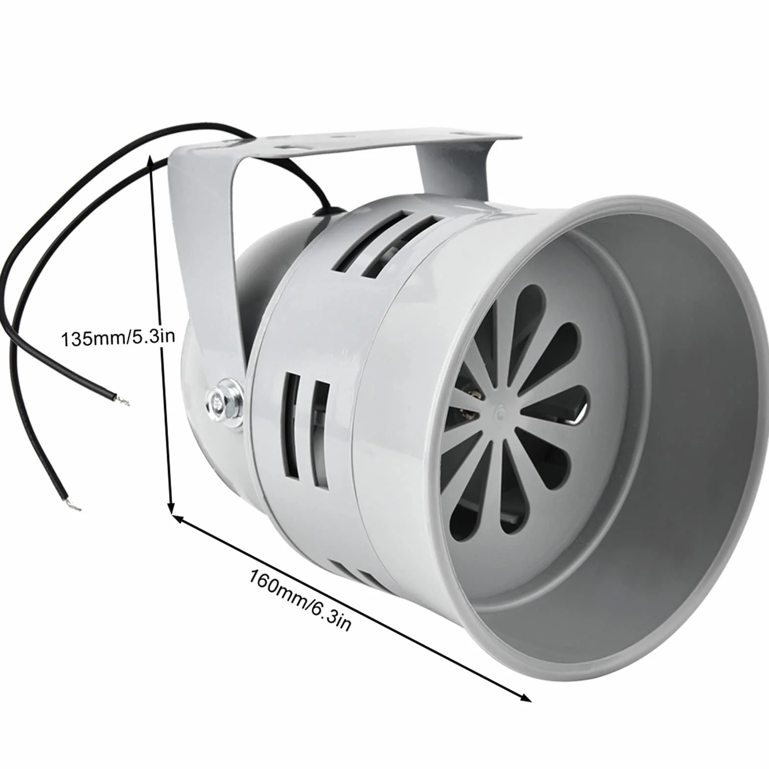120DB Elektromotor angetriebene Sirene, Mini-Industrie-Elektromotor Hoher Dezibelschutz gegen Diebstahl Daueralarmhorn(AC220V)