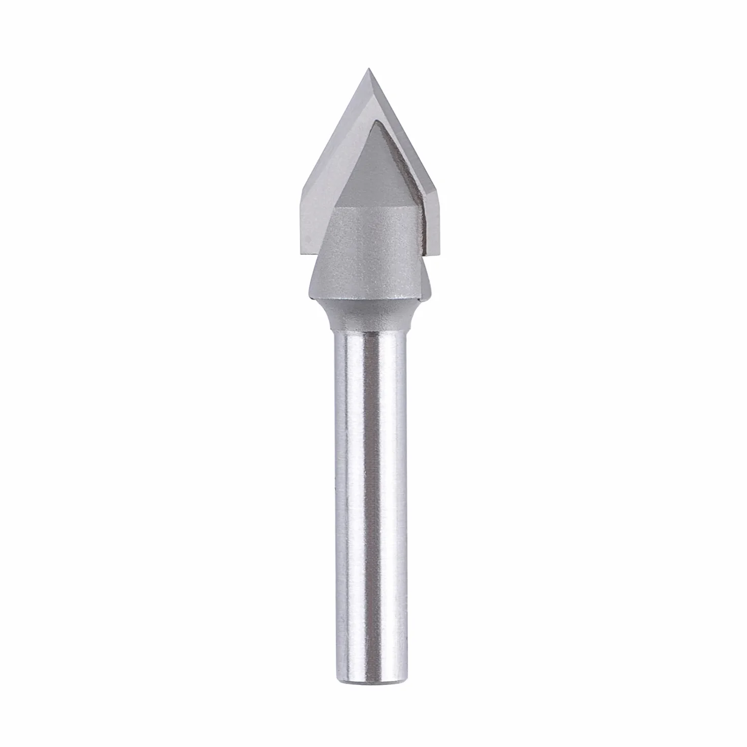 SpeTool Frez do fazowania frezy frez trzpieniowy 60 stopni V frez do rowków 12 mm średnica cięcia 6 mm trzpień CNC frez trzpieniowy do żył, fazowania i rowkowania V